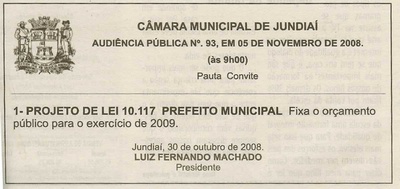 Bom Dia Jundiaí - 01/11/2008