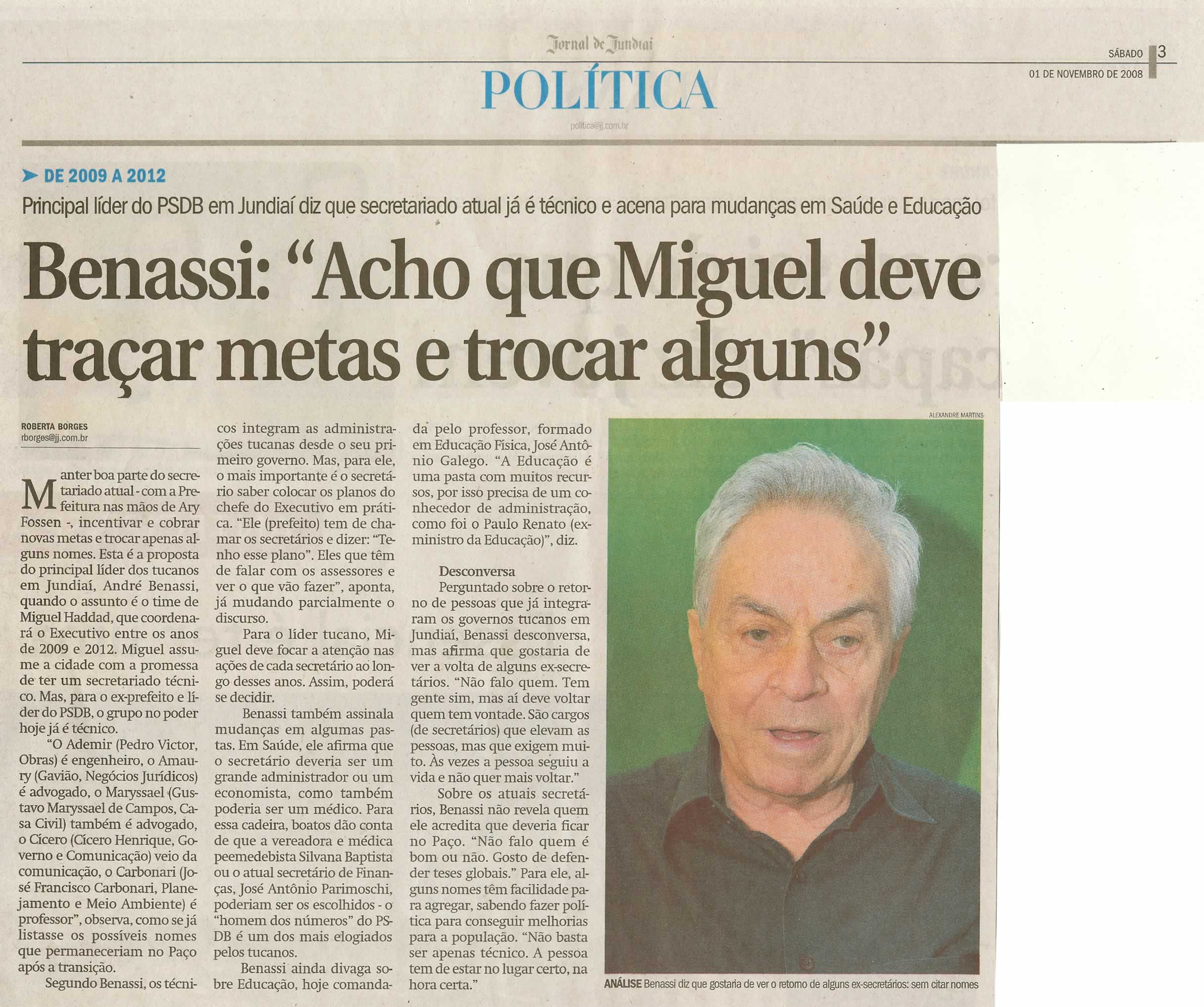 Jornal de Jundiaí - 01/11/2008