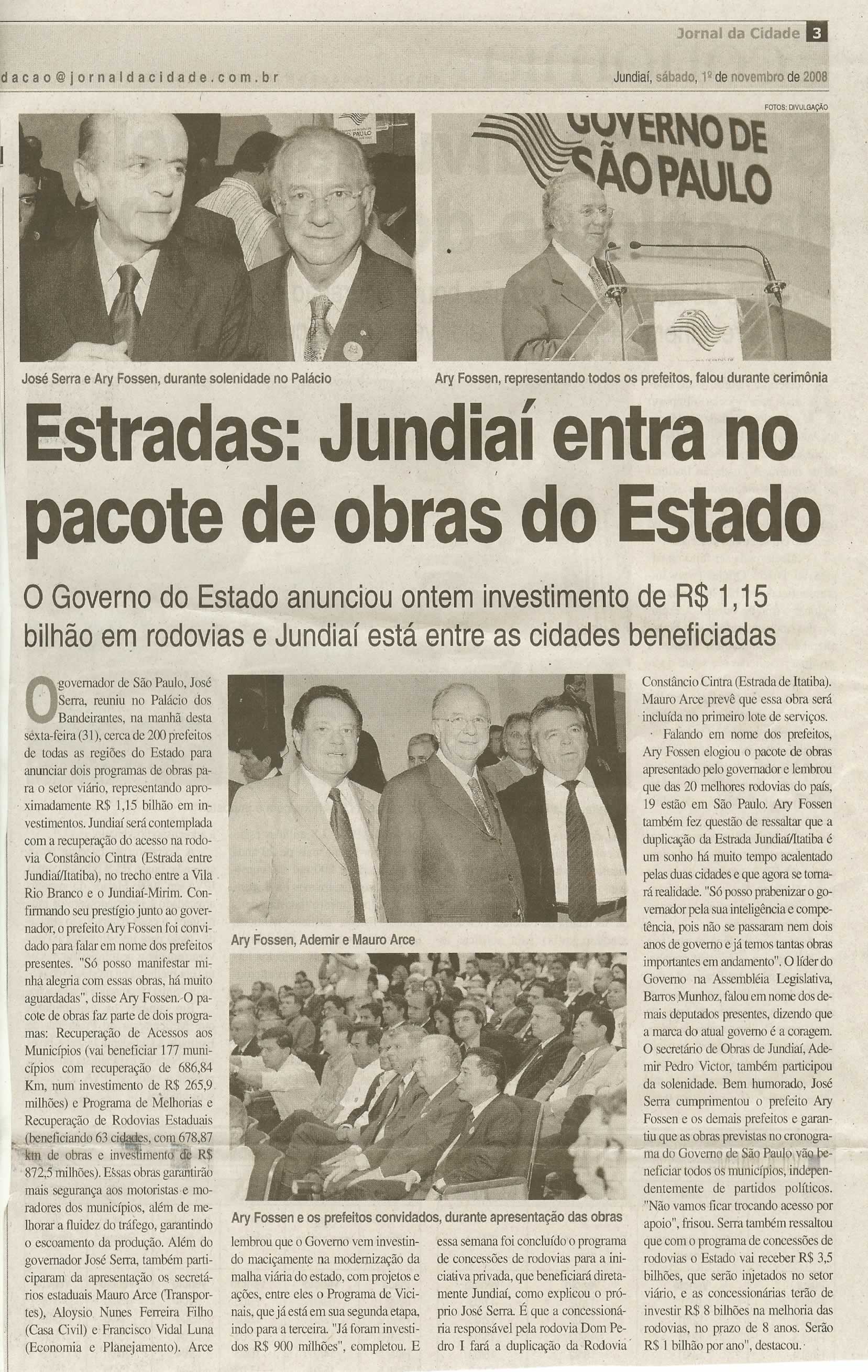 Jornal da Cidade - 01/11/2008