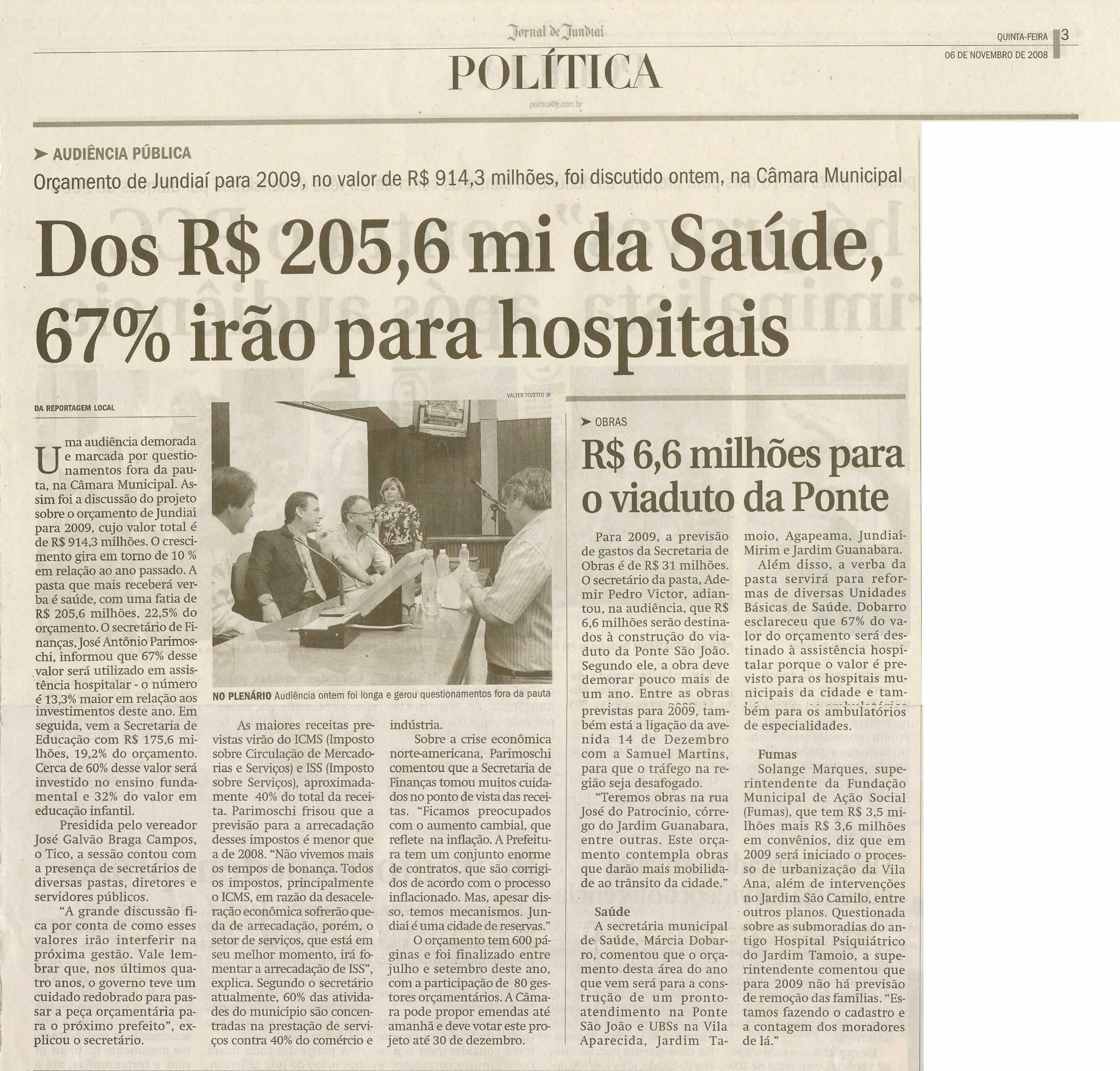 Jornal de Jundiaí - 06/11/2008