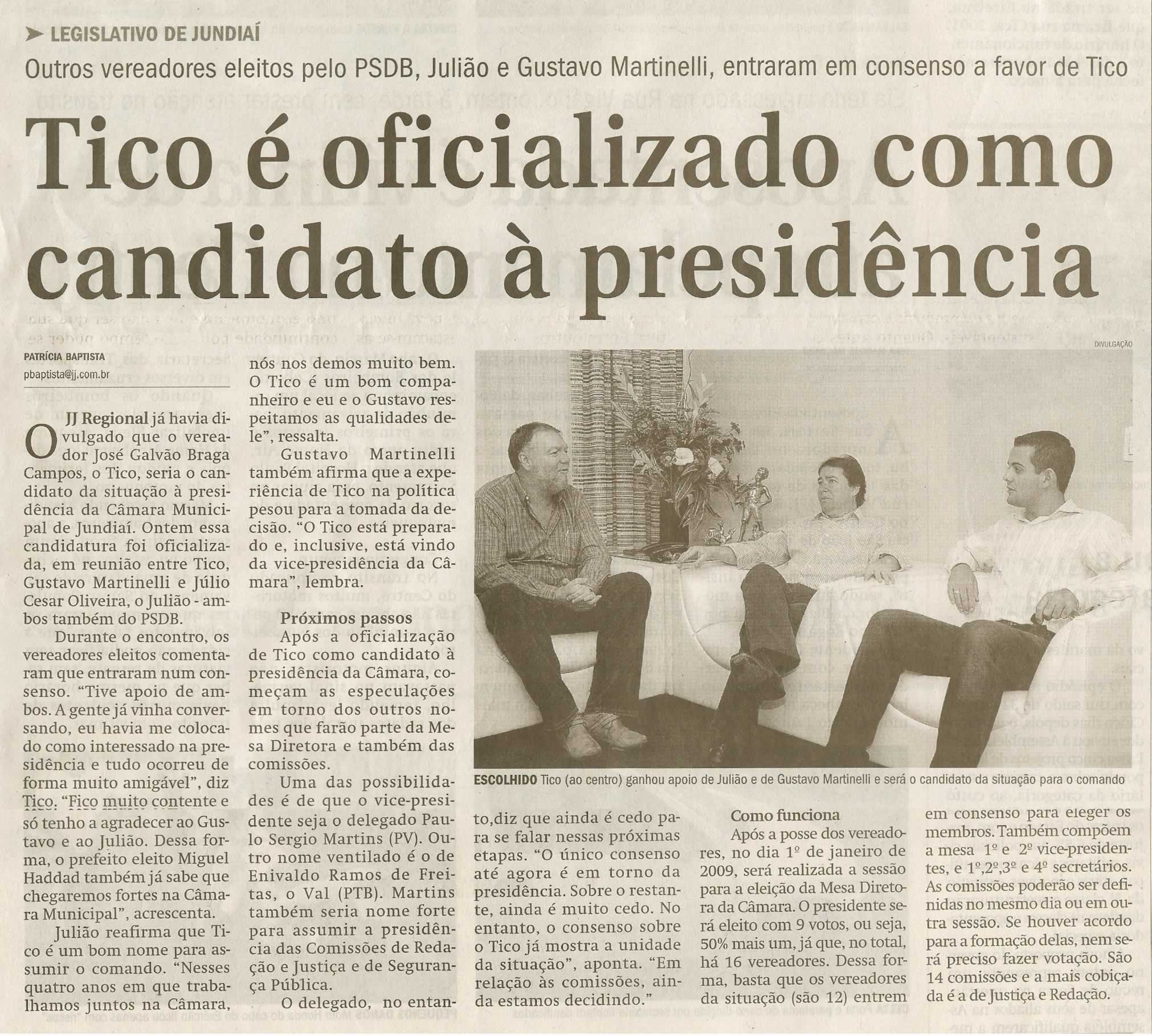 Jornal de Jundiaí - 07/11/2008