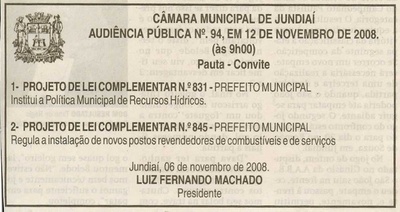 Jornal de Jundiaí - 08/11/2008