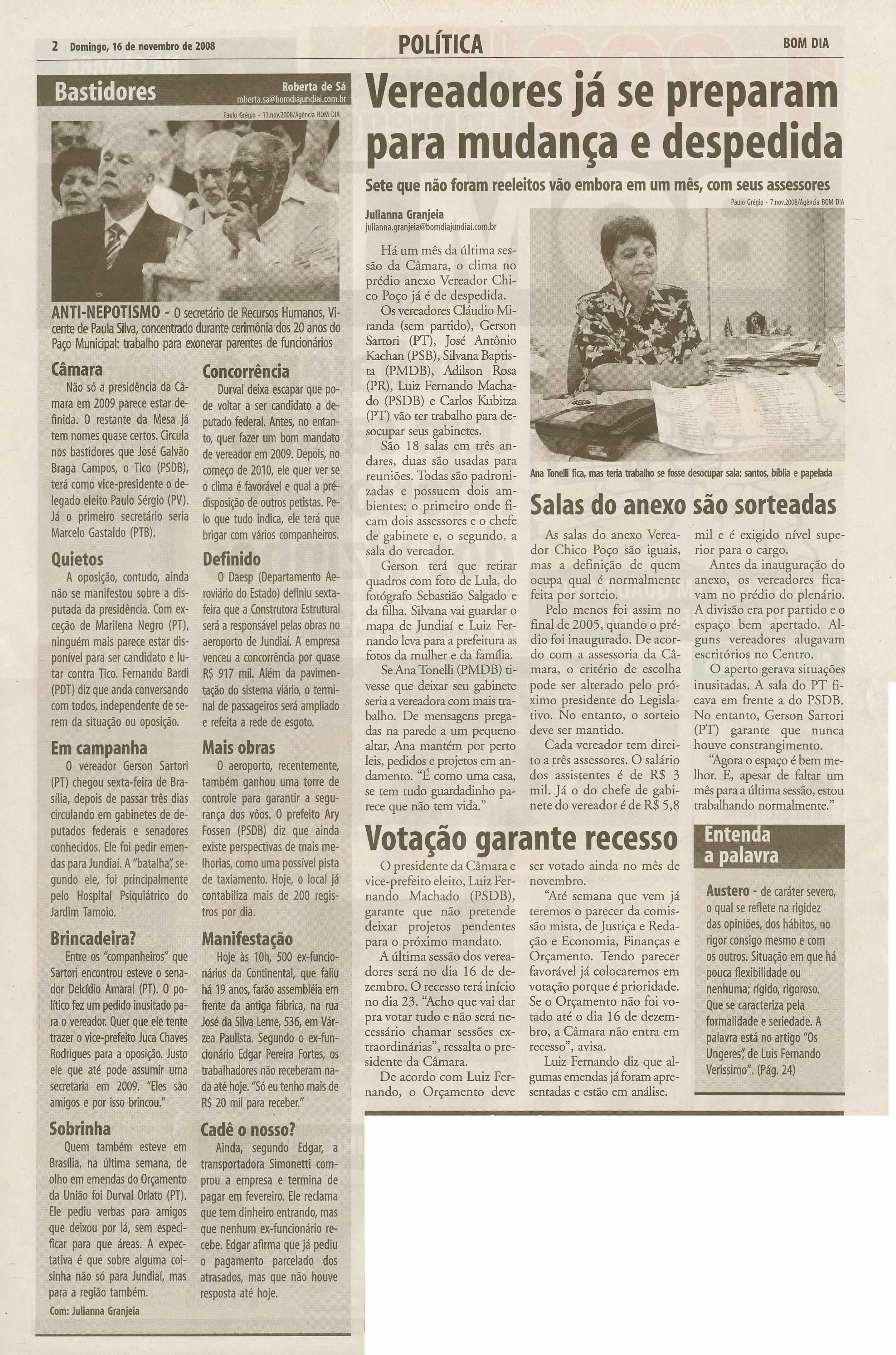 Bom Dia Jundiaí - 16/11/2008
