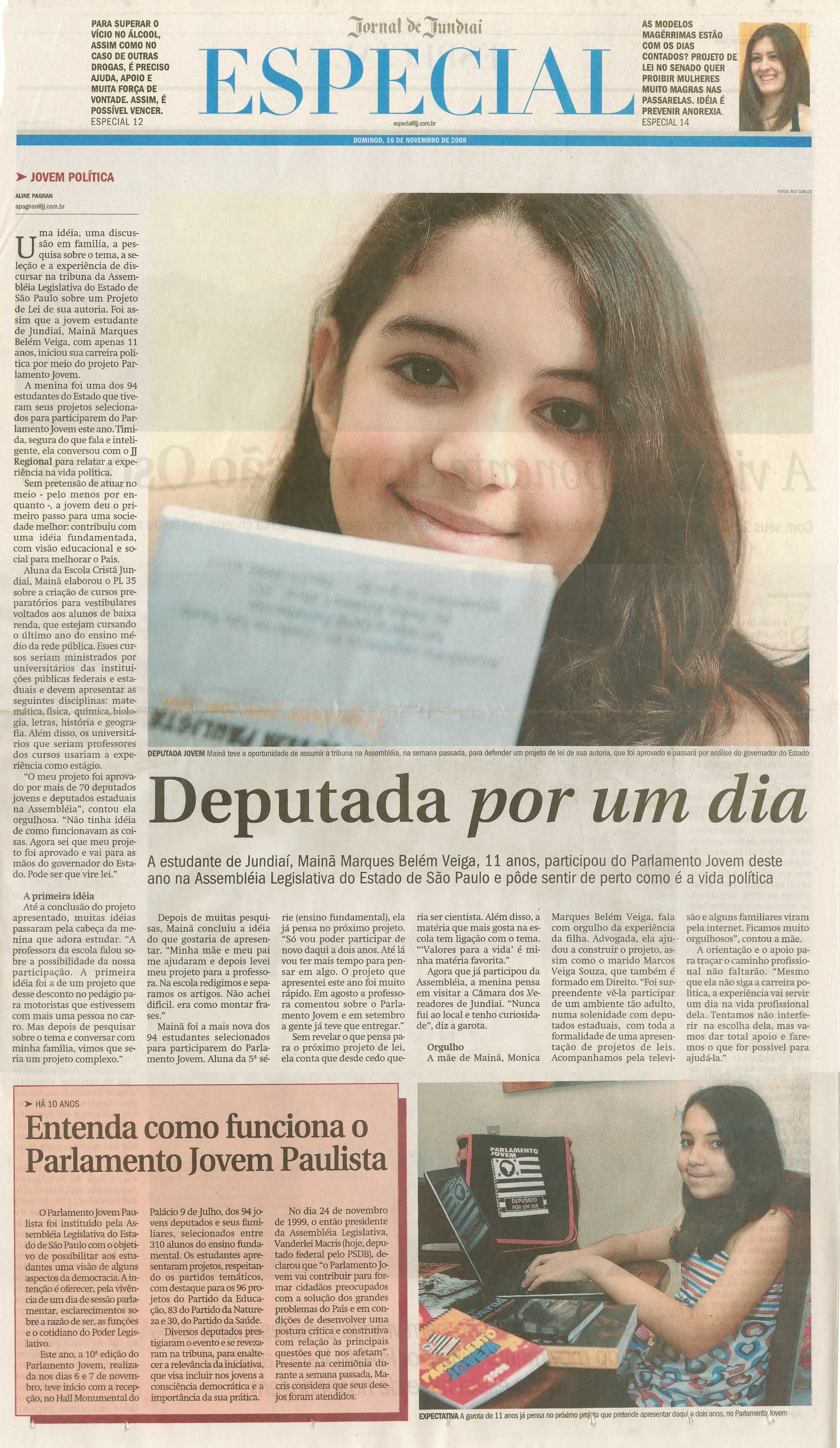 Jornal de Jundiaí - 16/11/2008