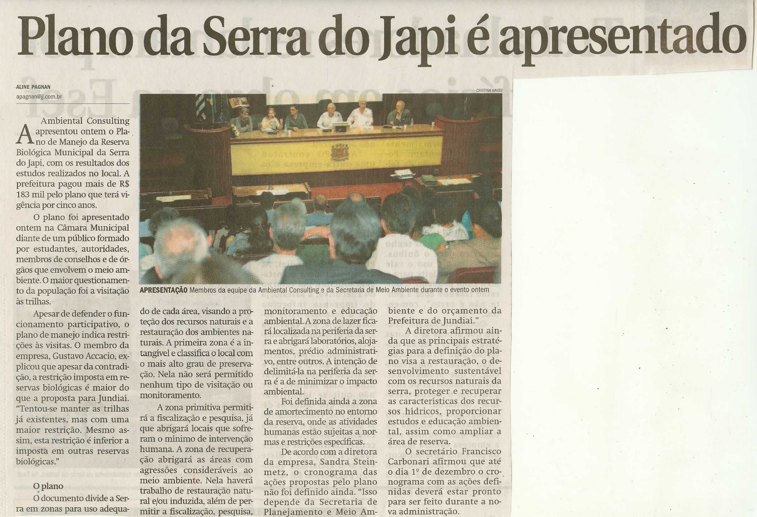Jornal de Jundiaí - 18/11/2008