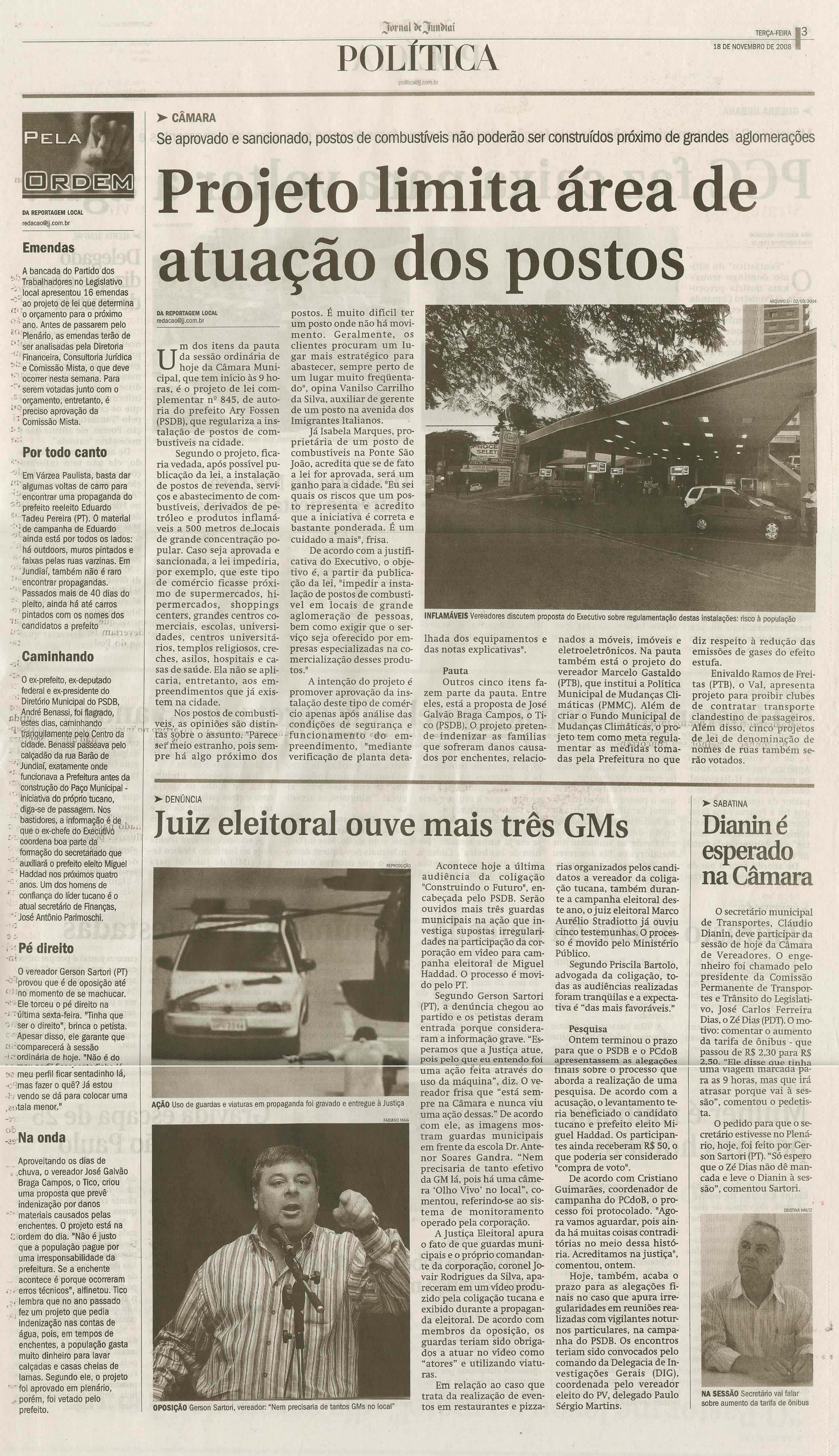 Jornal de Jundiaí - 18/11/2008