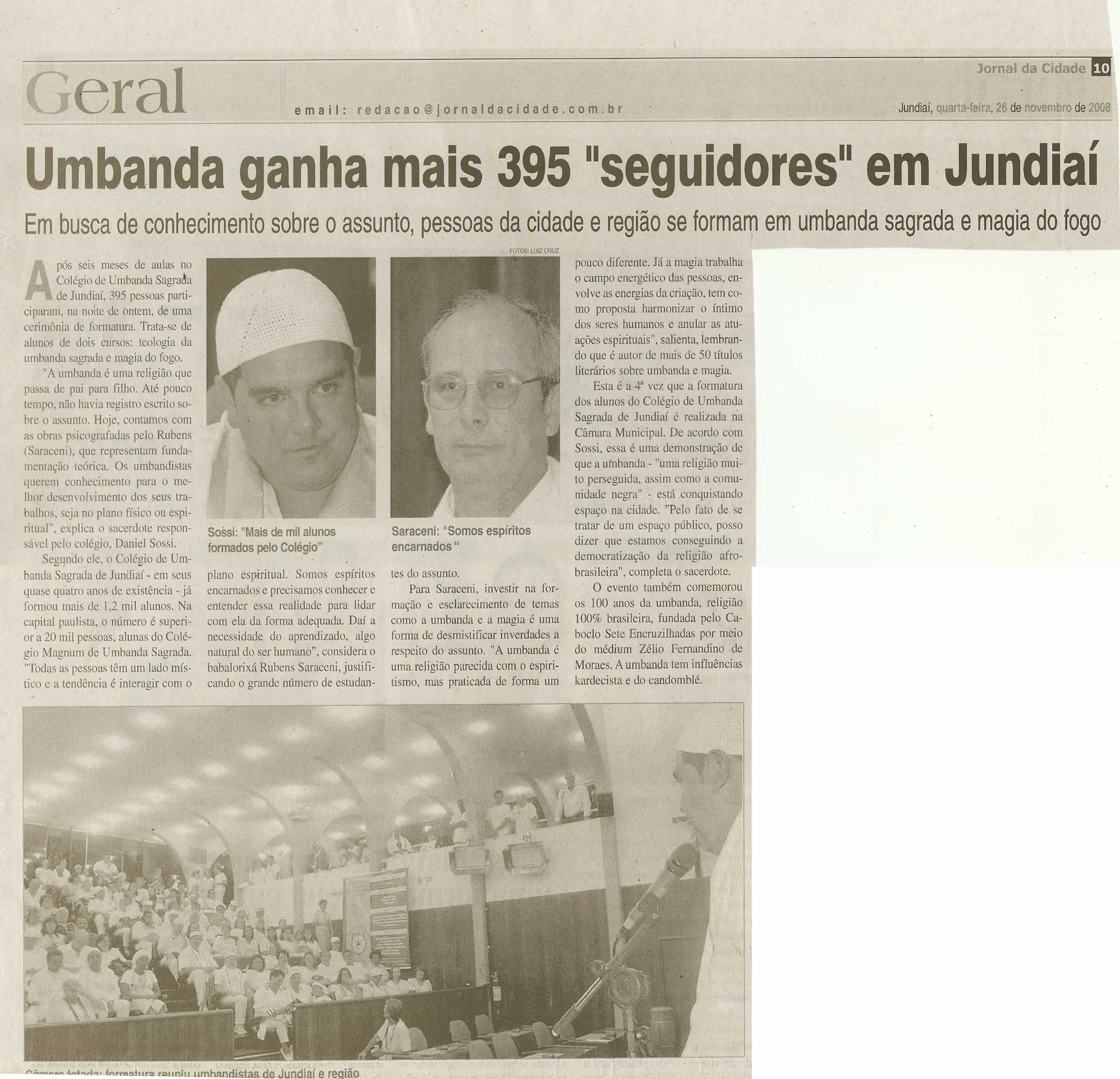 Jornal da Cidade - 26/11/2008