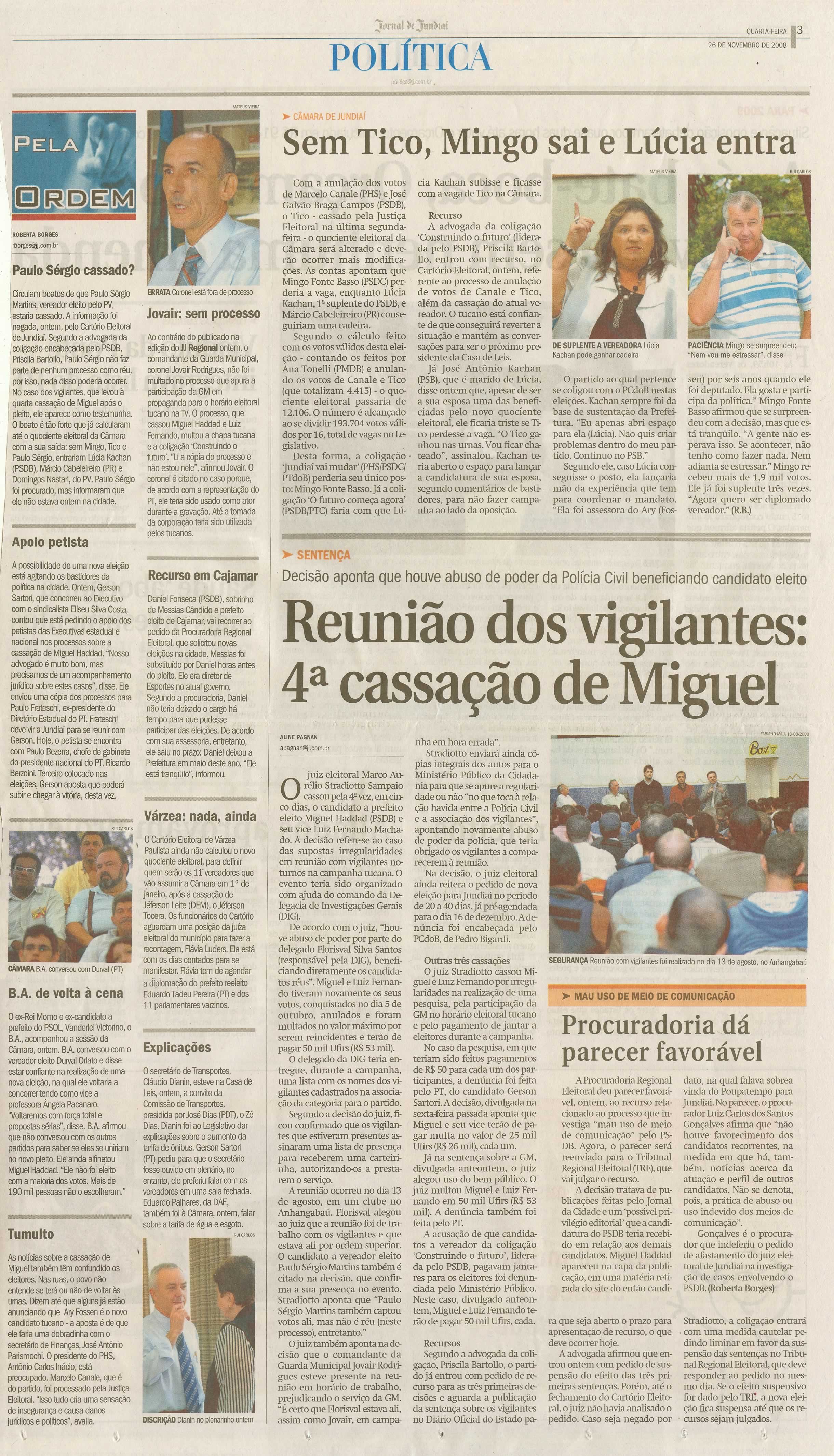Jornal de Jundiaí - 26/11/2008