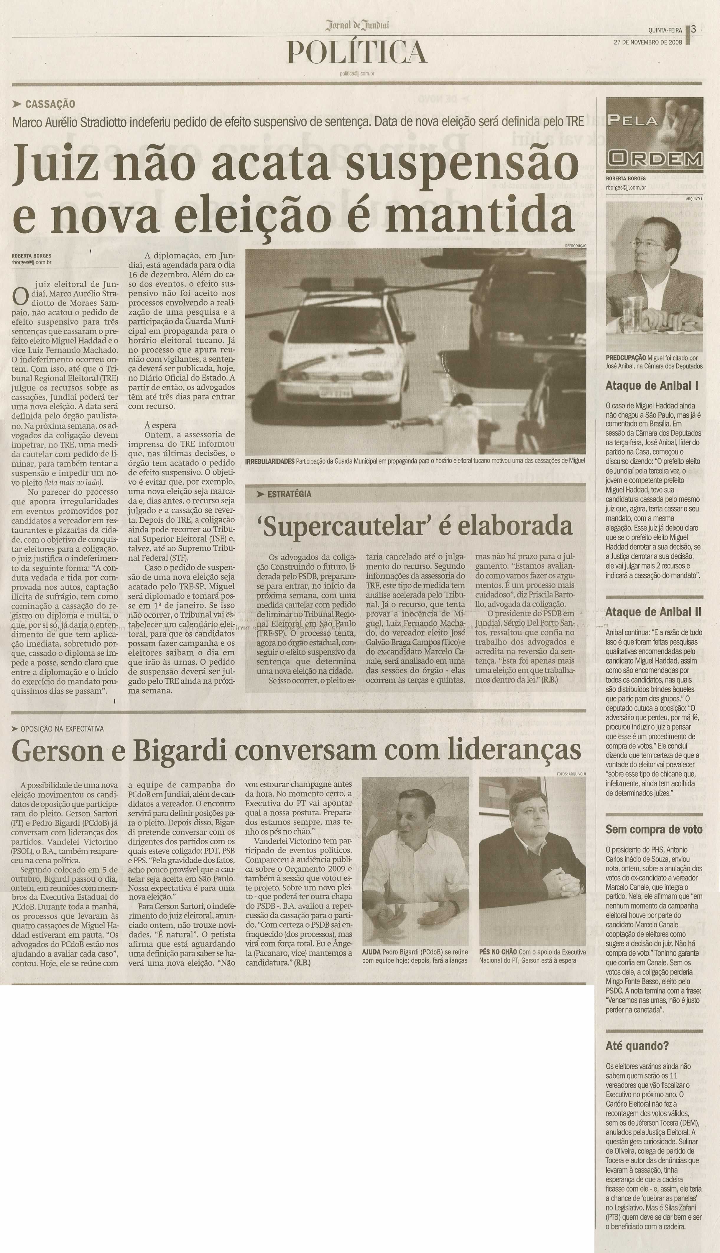 Jornal de Jundiaí - 27/11/2008