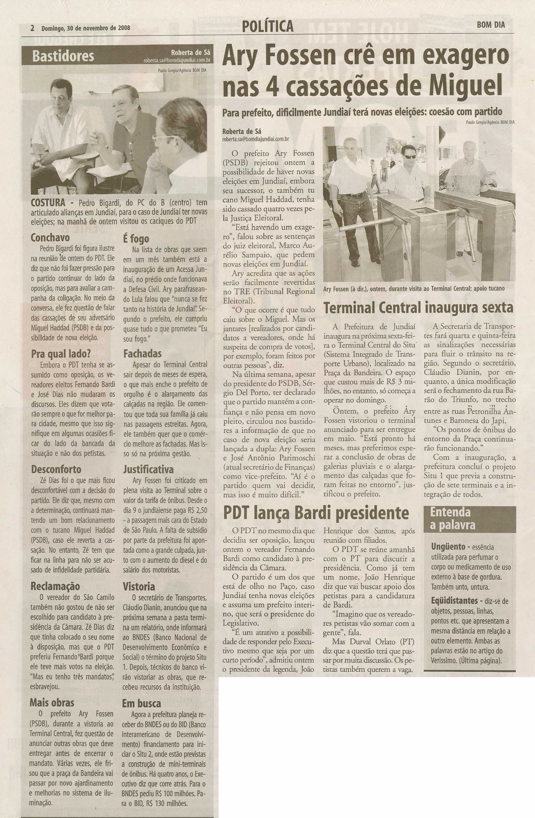 Bom Dia Jundiaí - 30/11/2008