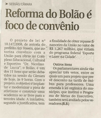 Jornal de Jundiaí - 02/12/2008