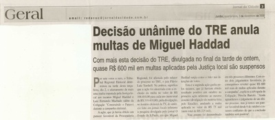 Jornal da Cidade - 03/12/2008