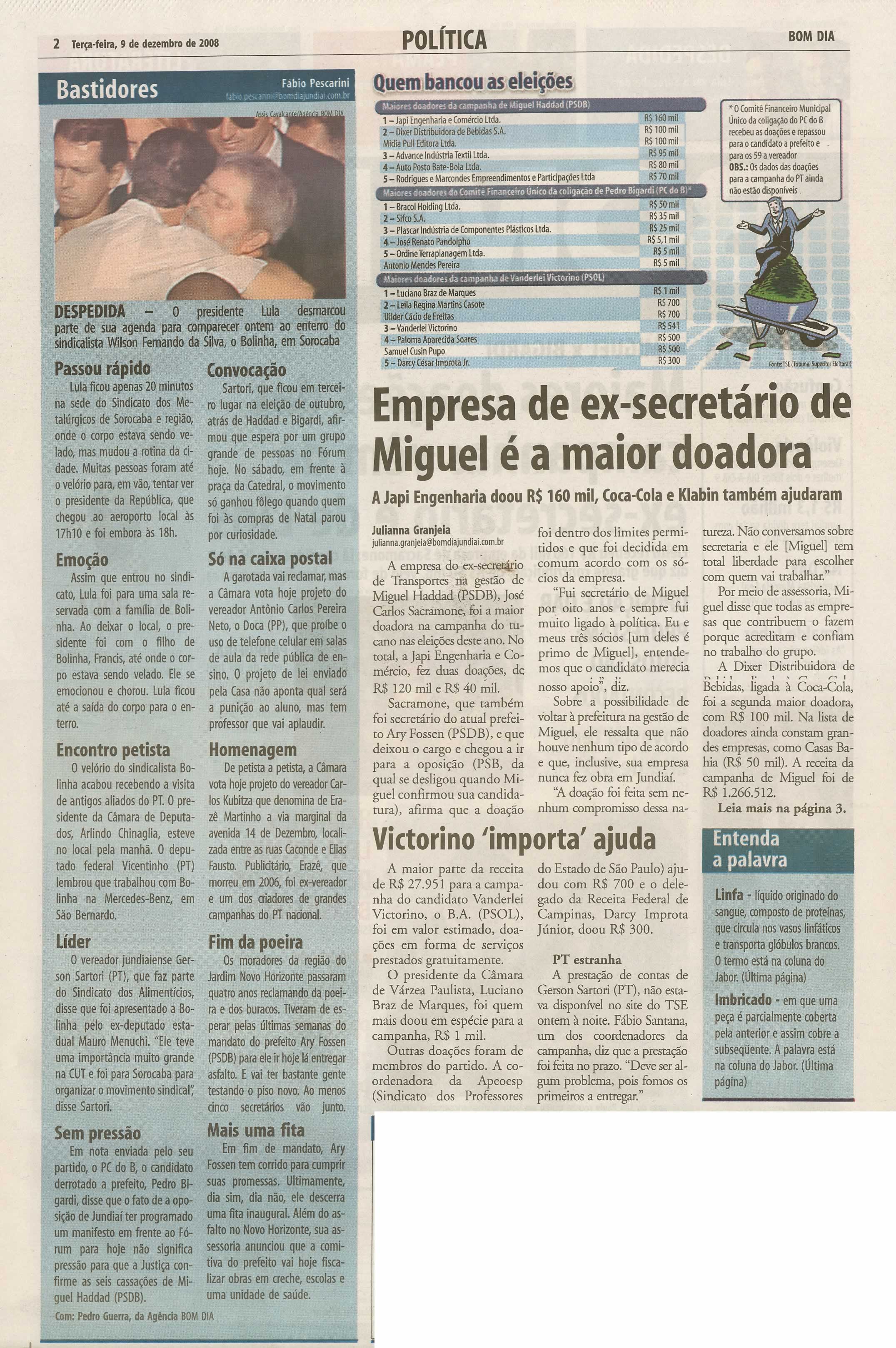 Bom Dia Jundiaí - 09/12/2008