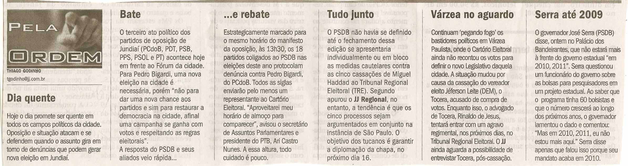 Jornal de Jundiaí - 09/12/2008