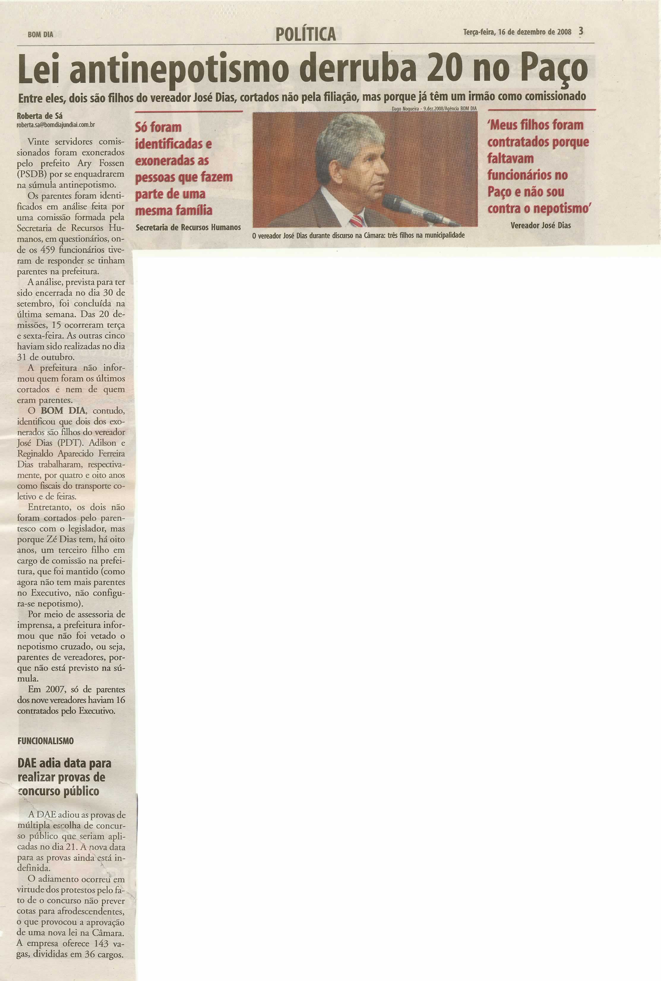 Bom Dia Jundiaí - 16/12/2008