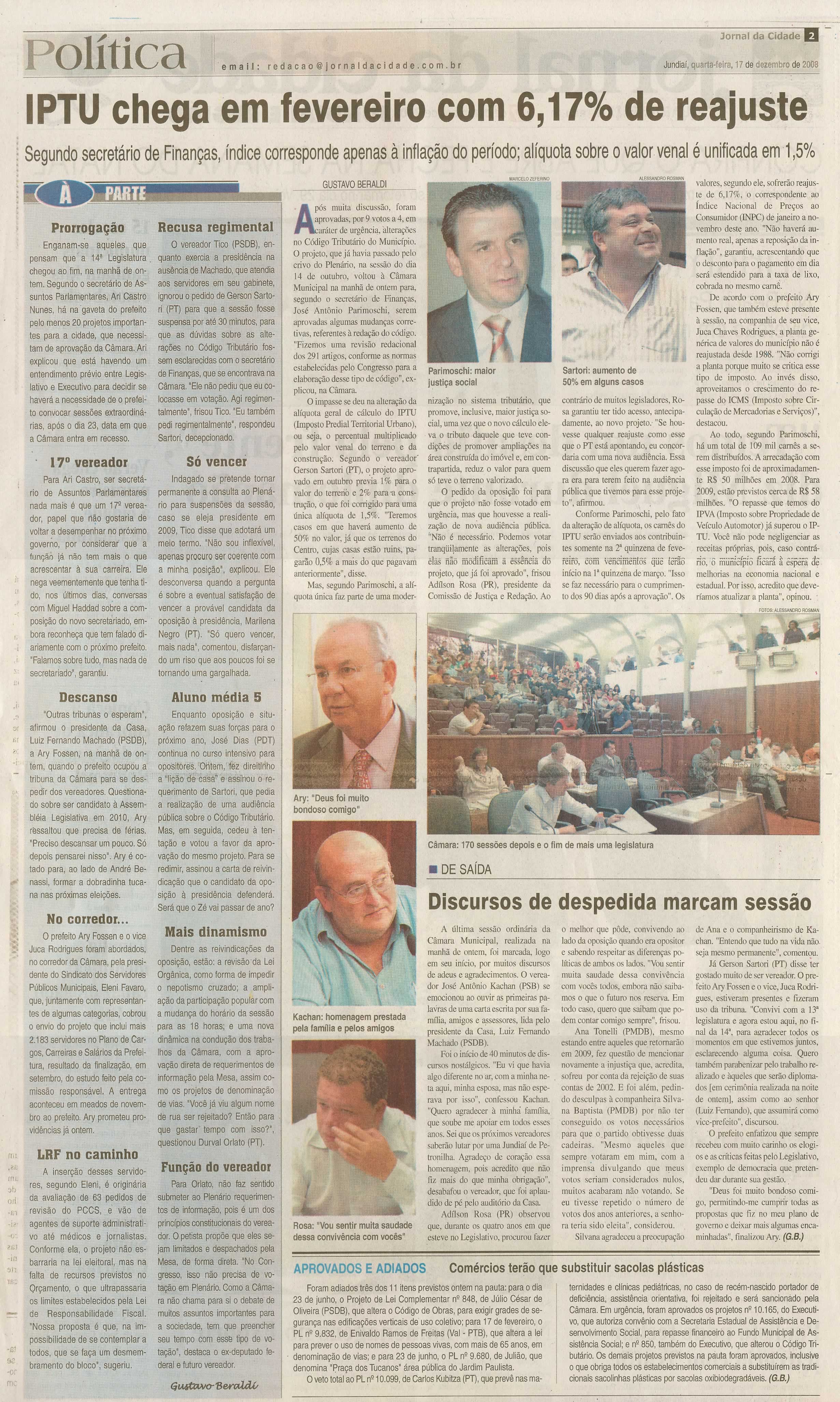 Jornal da Cidade - 17/12/2008