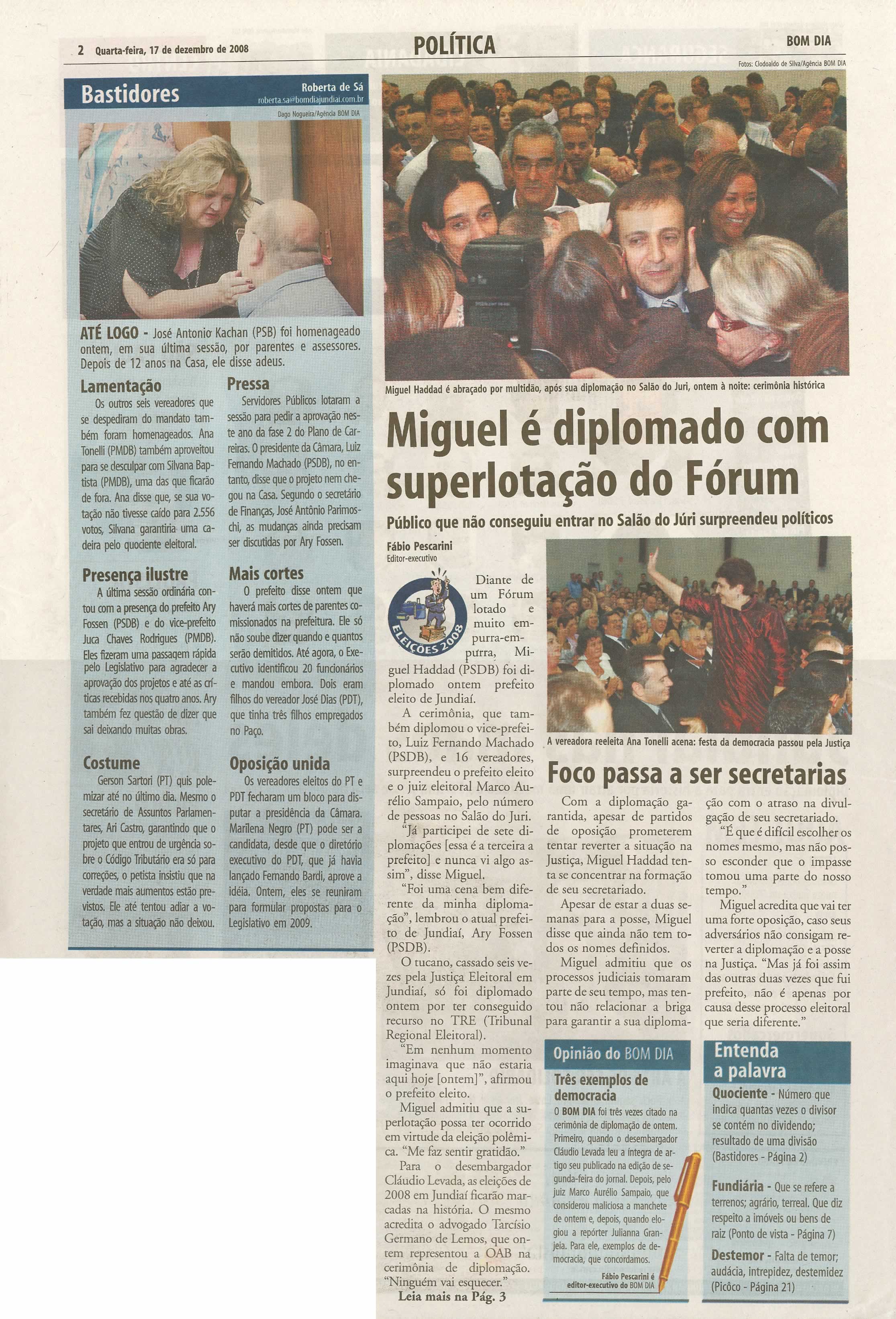 Bom Dia Jundiaí - 17/12/2008