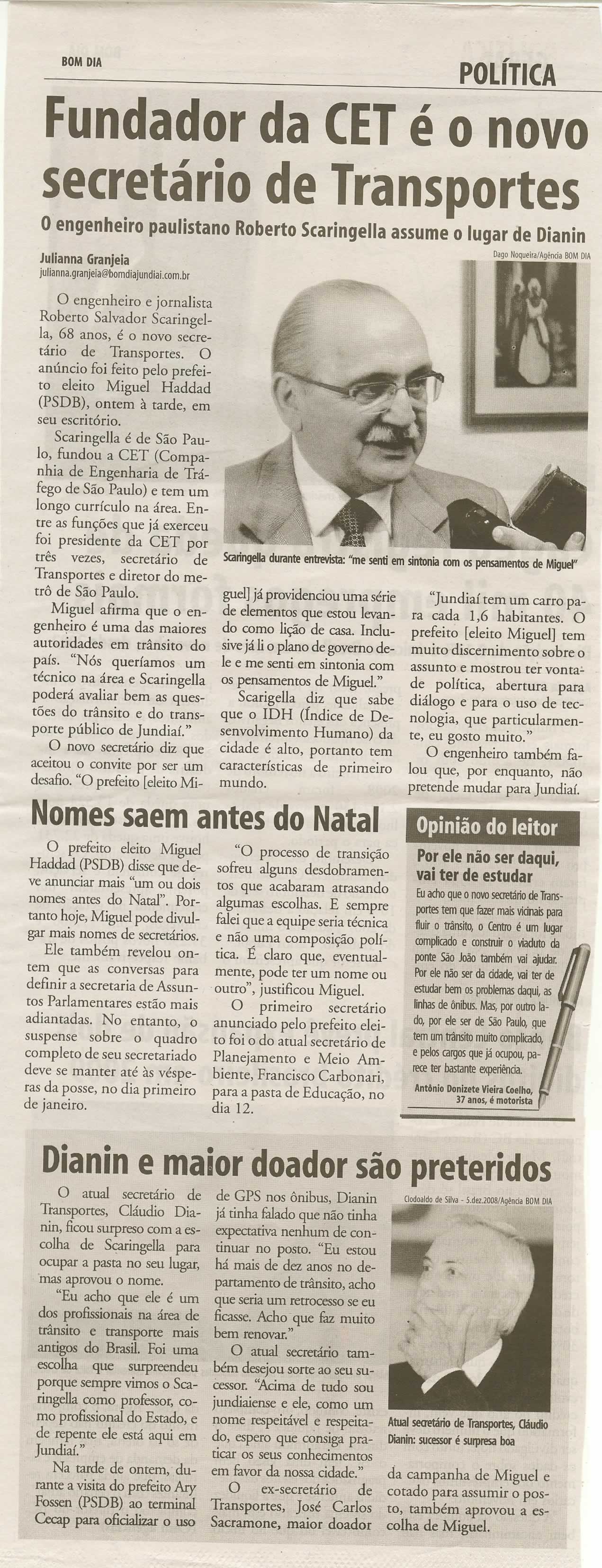 Bom Dia Jundiaí - 23/12/2008