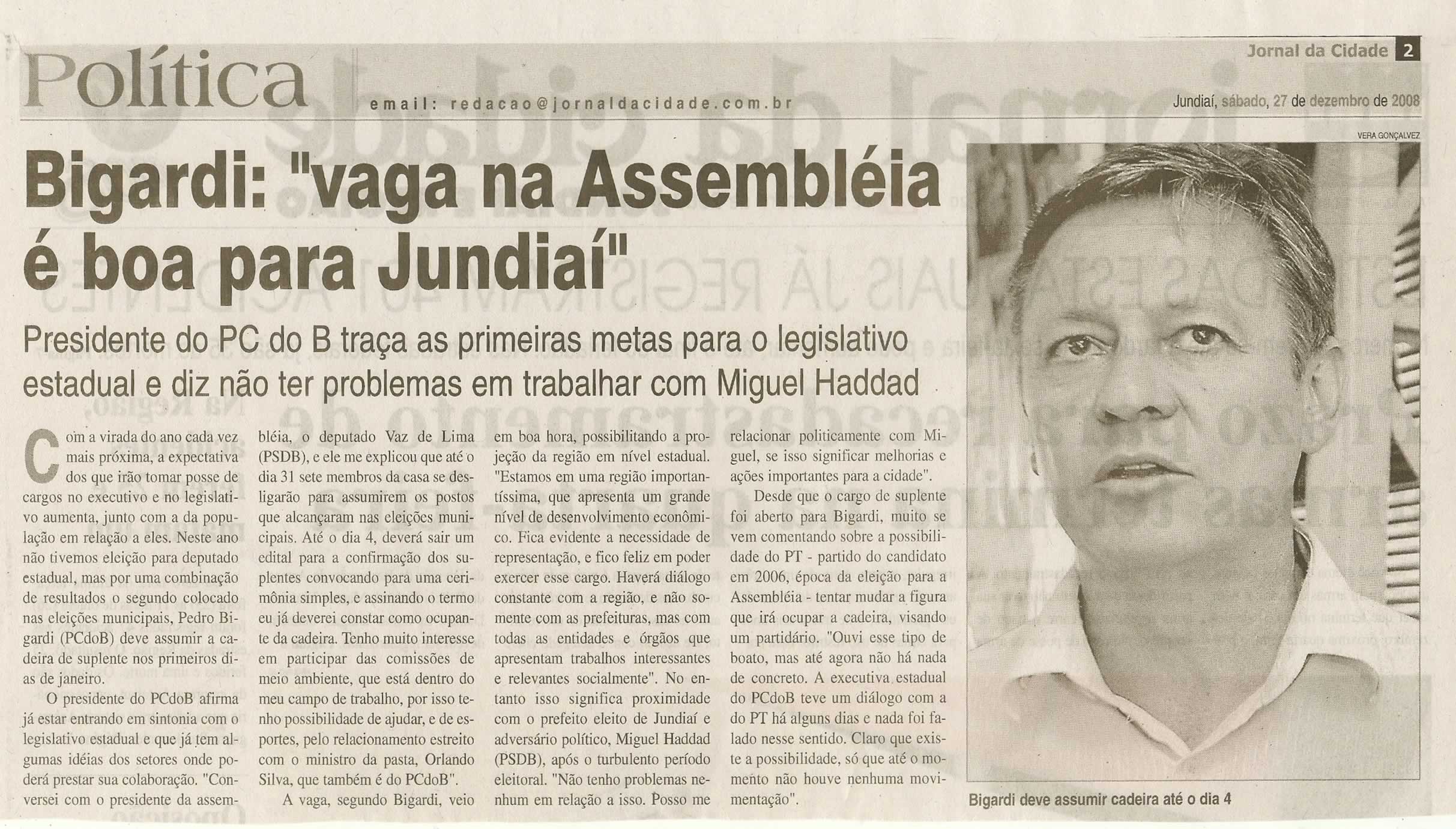 Jornal da Cidade - 27/12/2008