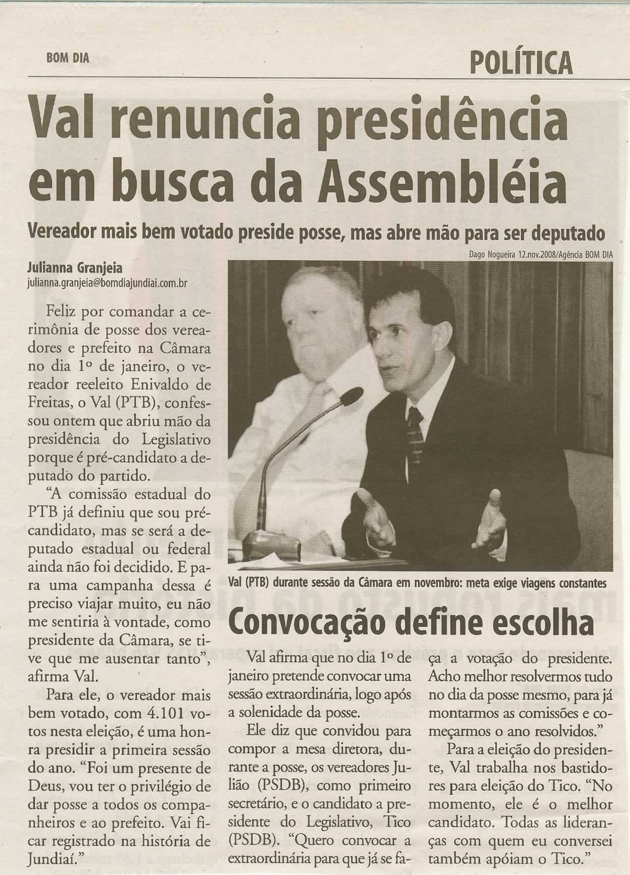 Bom Dia Jundiaí - 25/12/2008