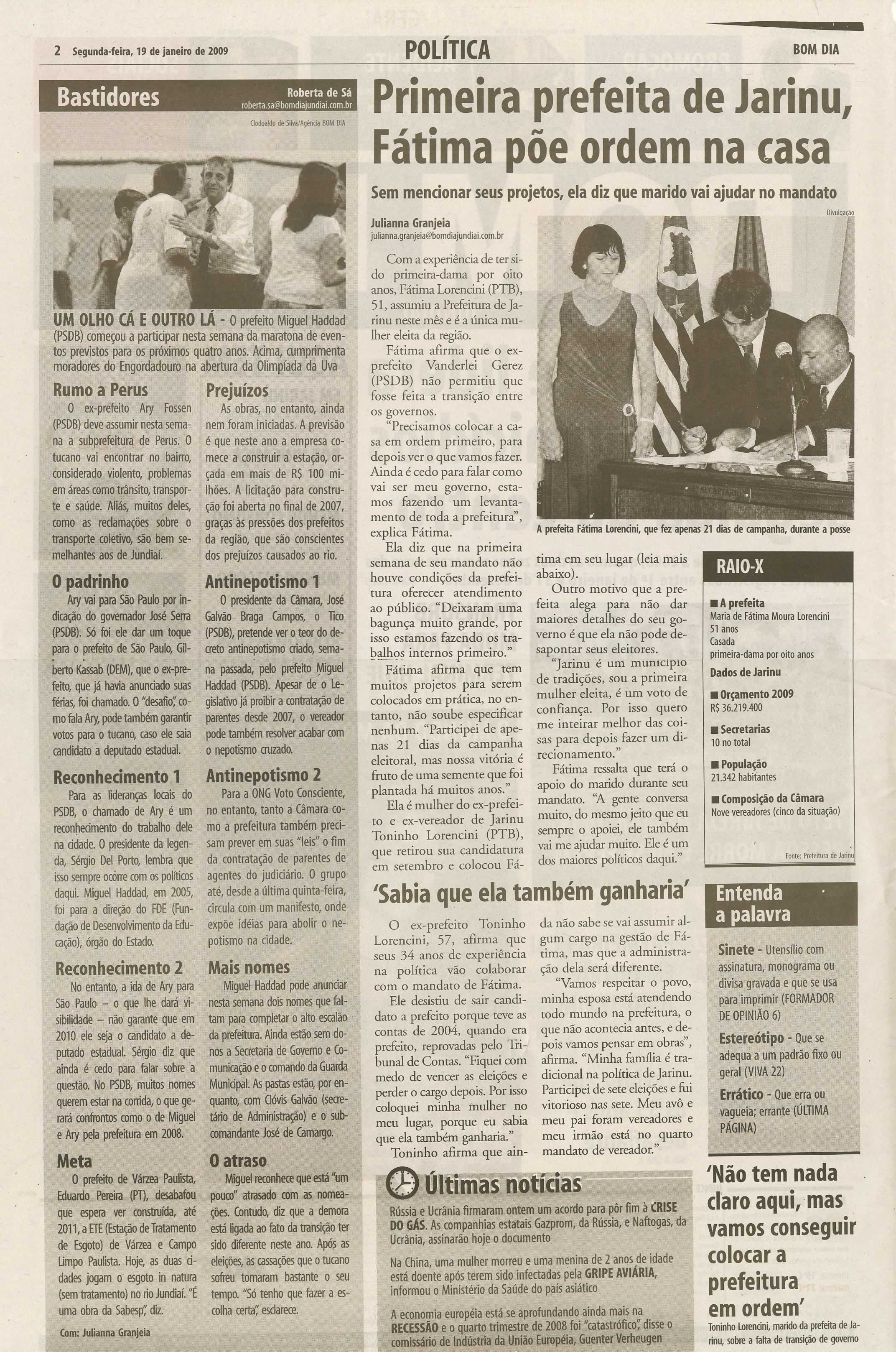 Bom Dia Jundiaí - 19/01/2009