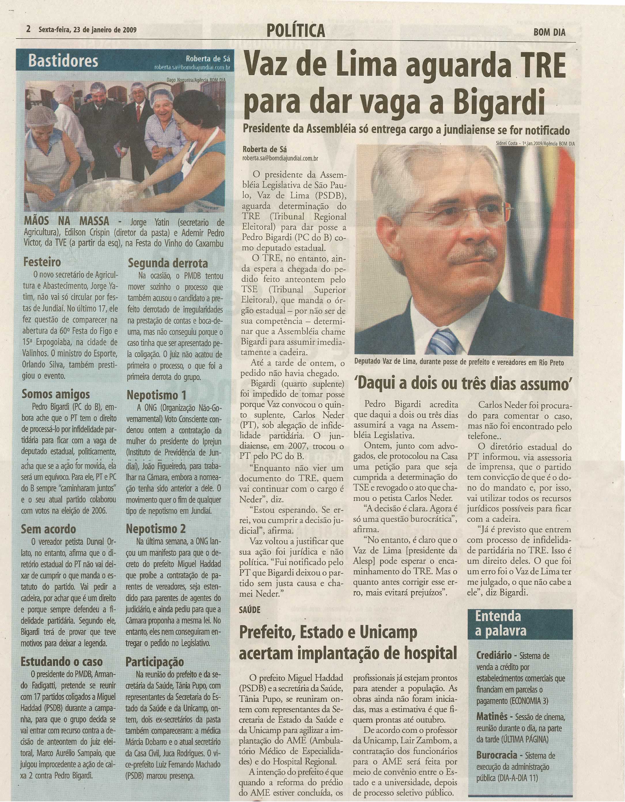 Bom Dia Jundiaí - 23/01/2009
