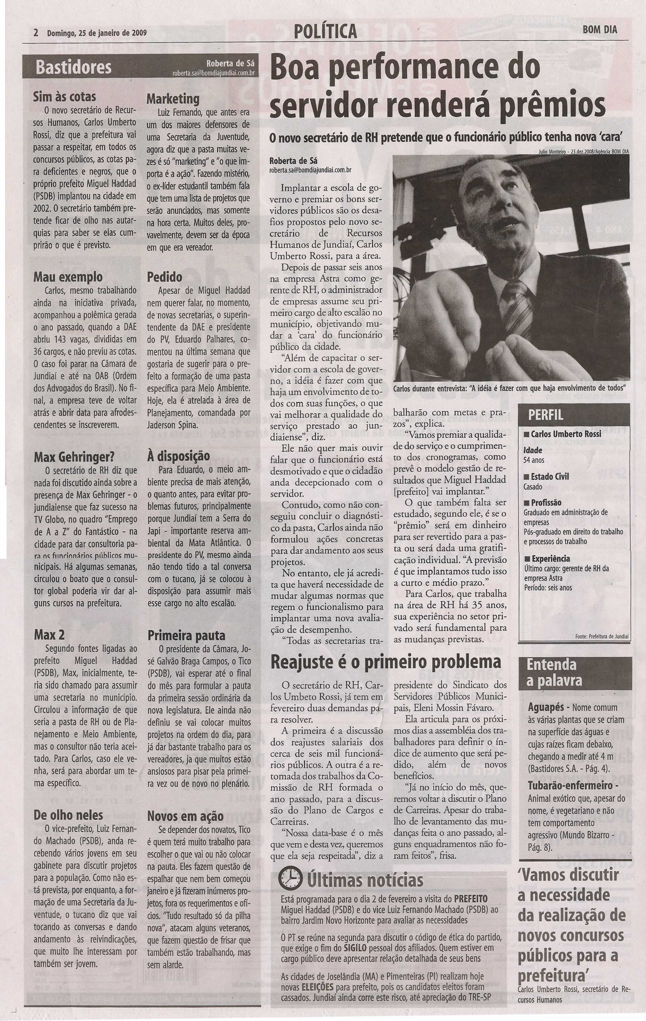 Bom Dia Jundiaí - 26/01/2009