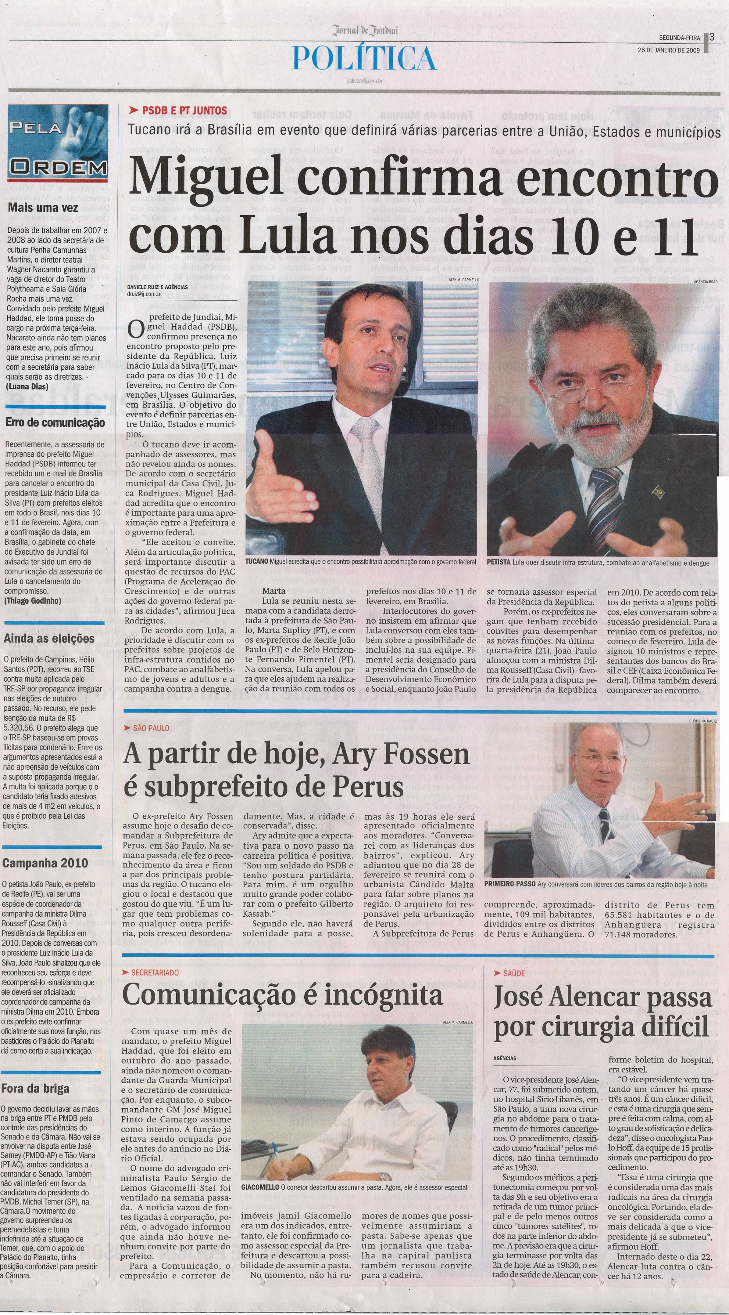 Jornal de Jundiaí - 26/01/2009