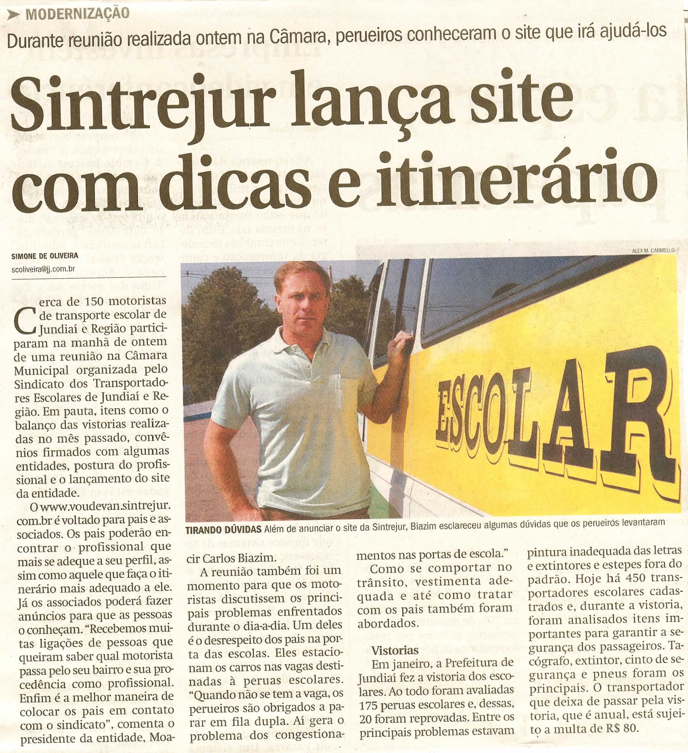 Jornal de Jundiaí - 08/02/2009