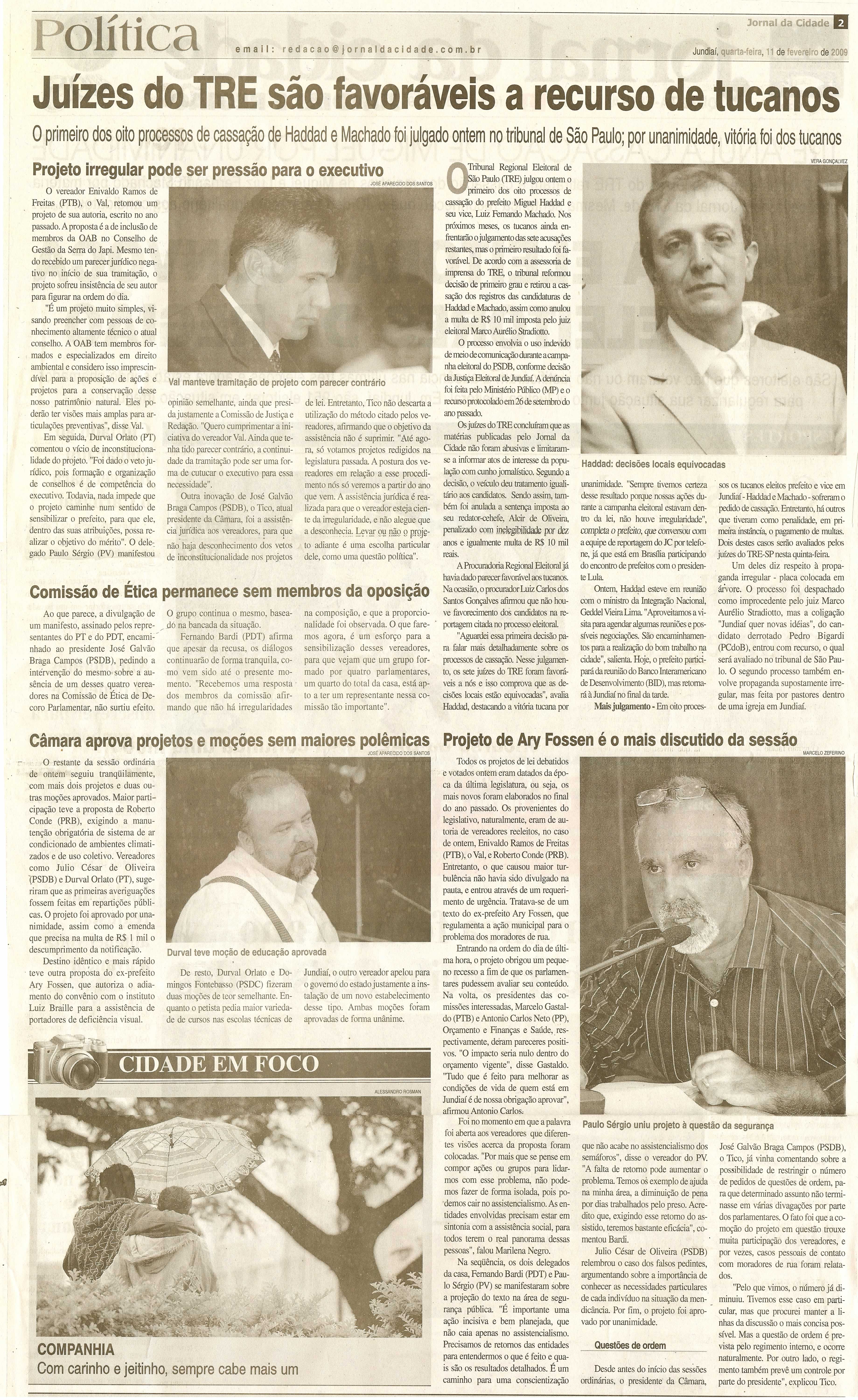 Jornal da Cidade - 11/02/2009