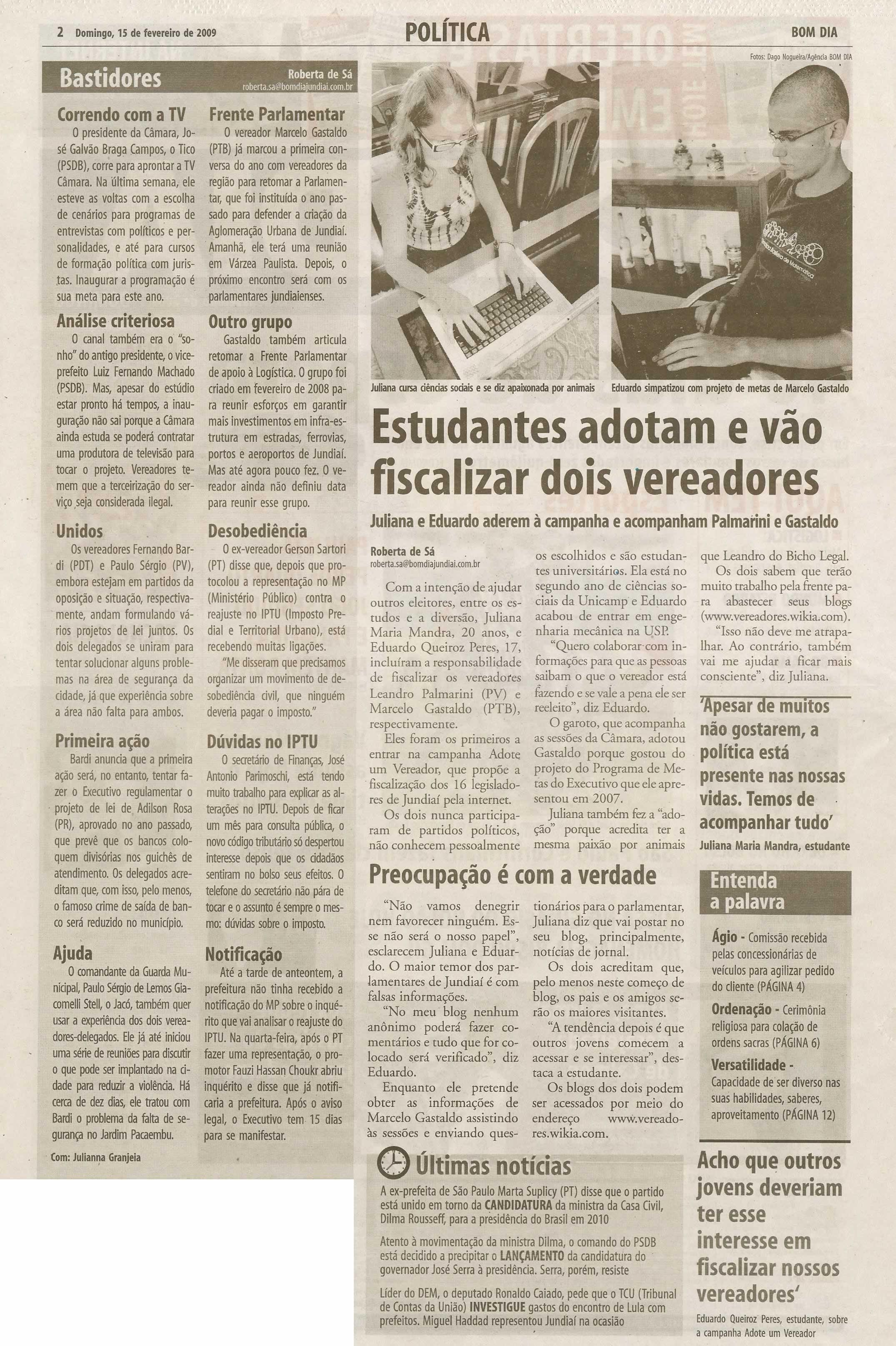 Bom Dia Jundiaí - 15/02/2009
