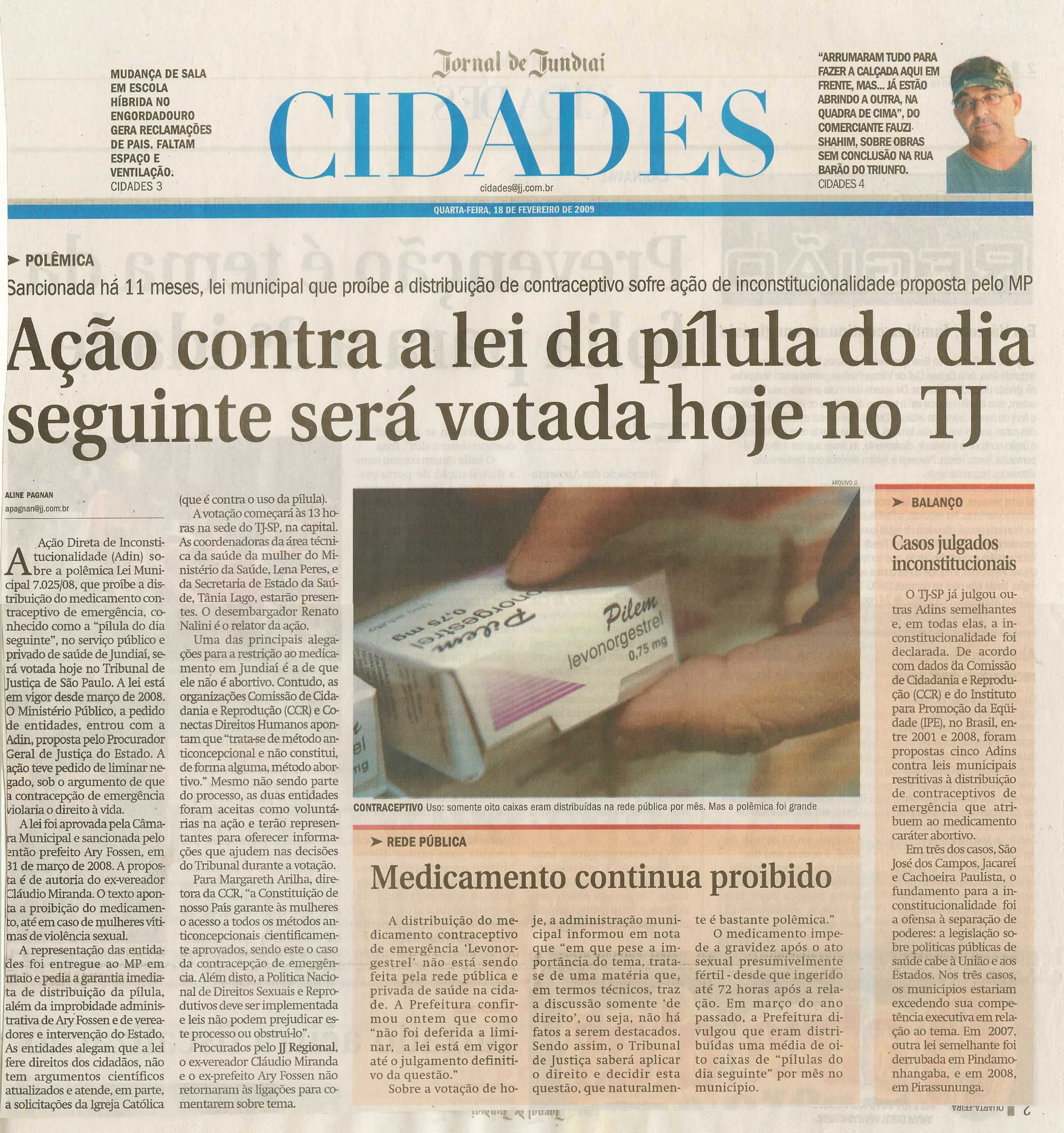 Jornal da Cidade - 18/02/2009