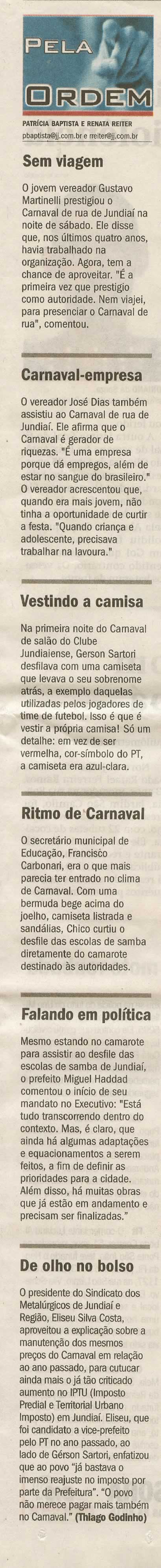 Jornal de Jundiaí - 23/02/2009