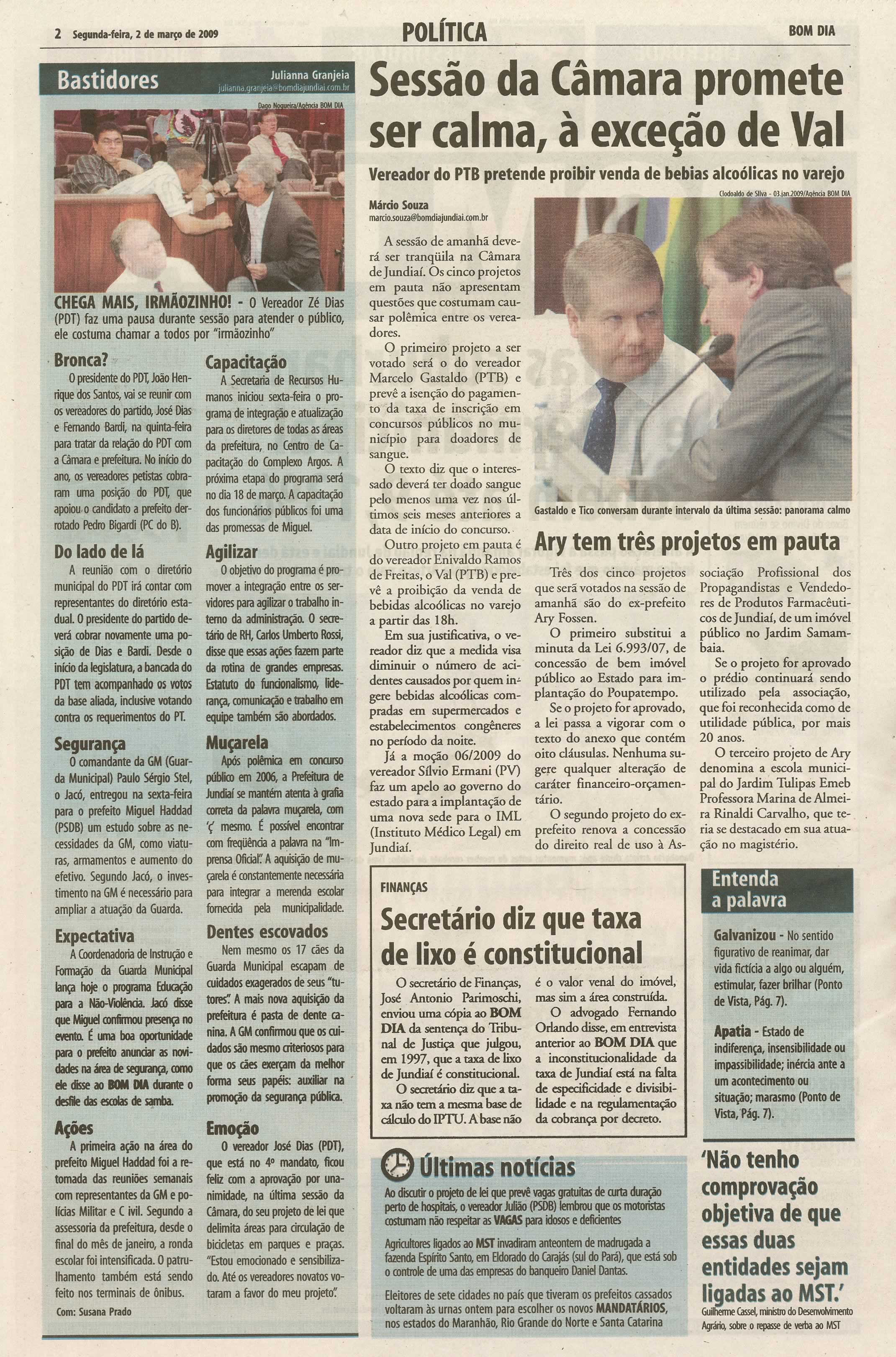Bom Dia Jundiaí - 02/03/2009