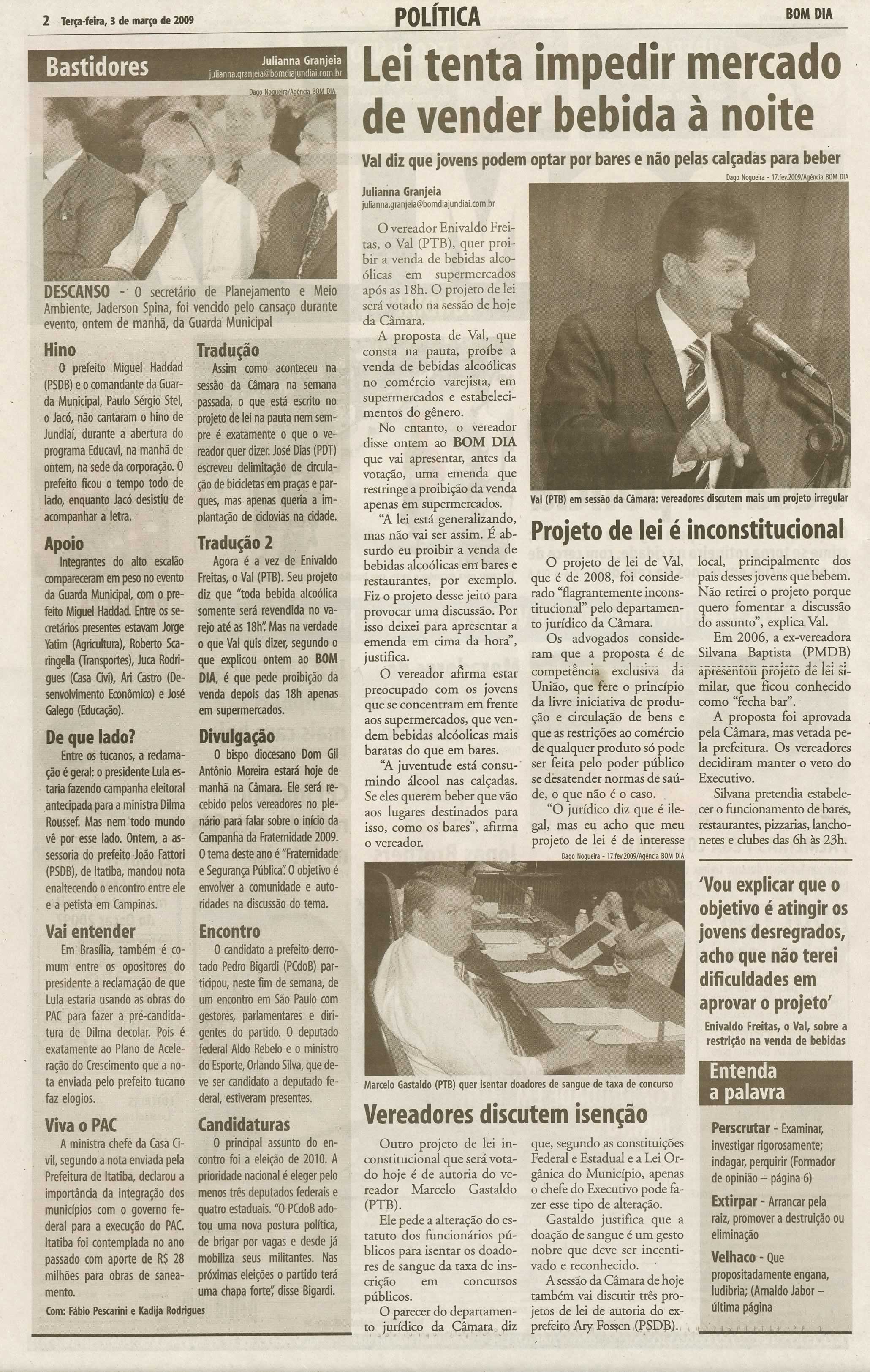 Bom Dia Jundiaí - 03/03/2009