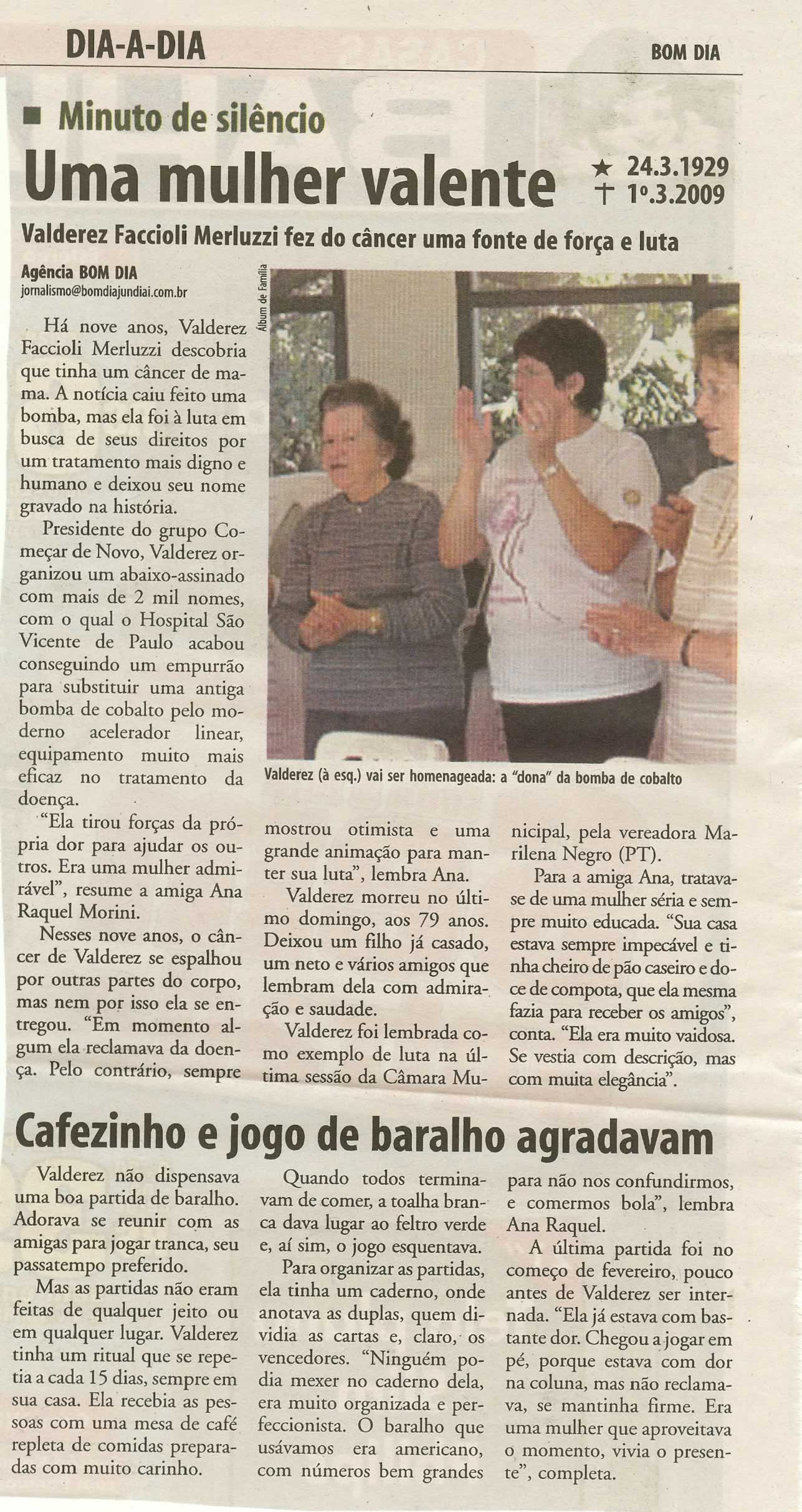 Bom Dia Jundiaí - 08/03/2009