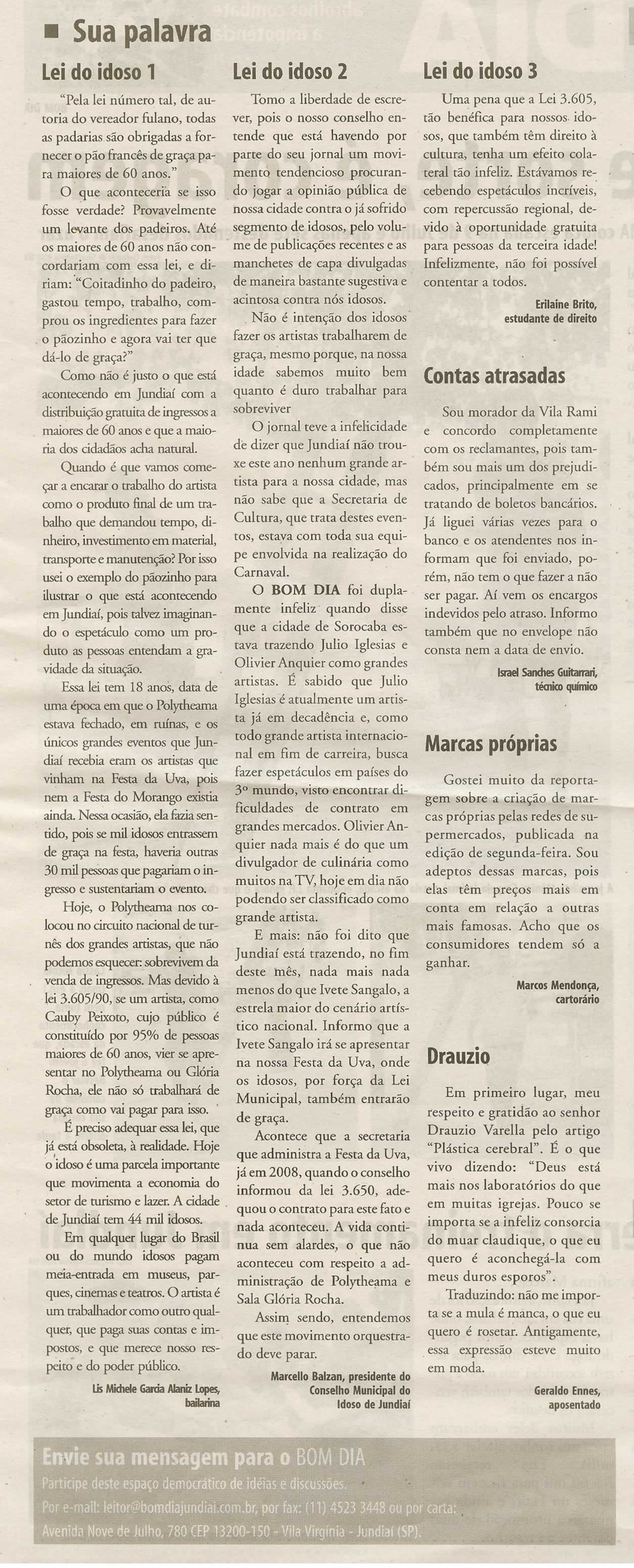 Bom Dia Jundiaí - 13/03/2009