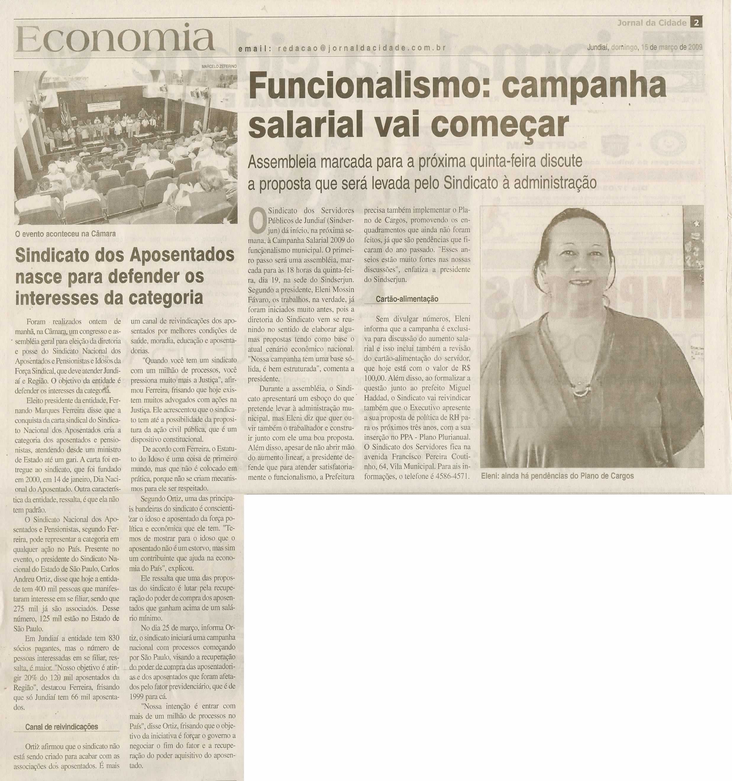 Jornal da Cidade - 15/03/2009
