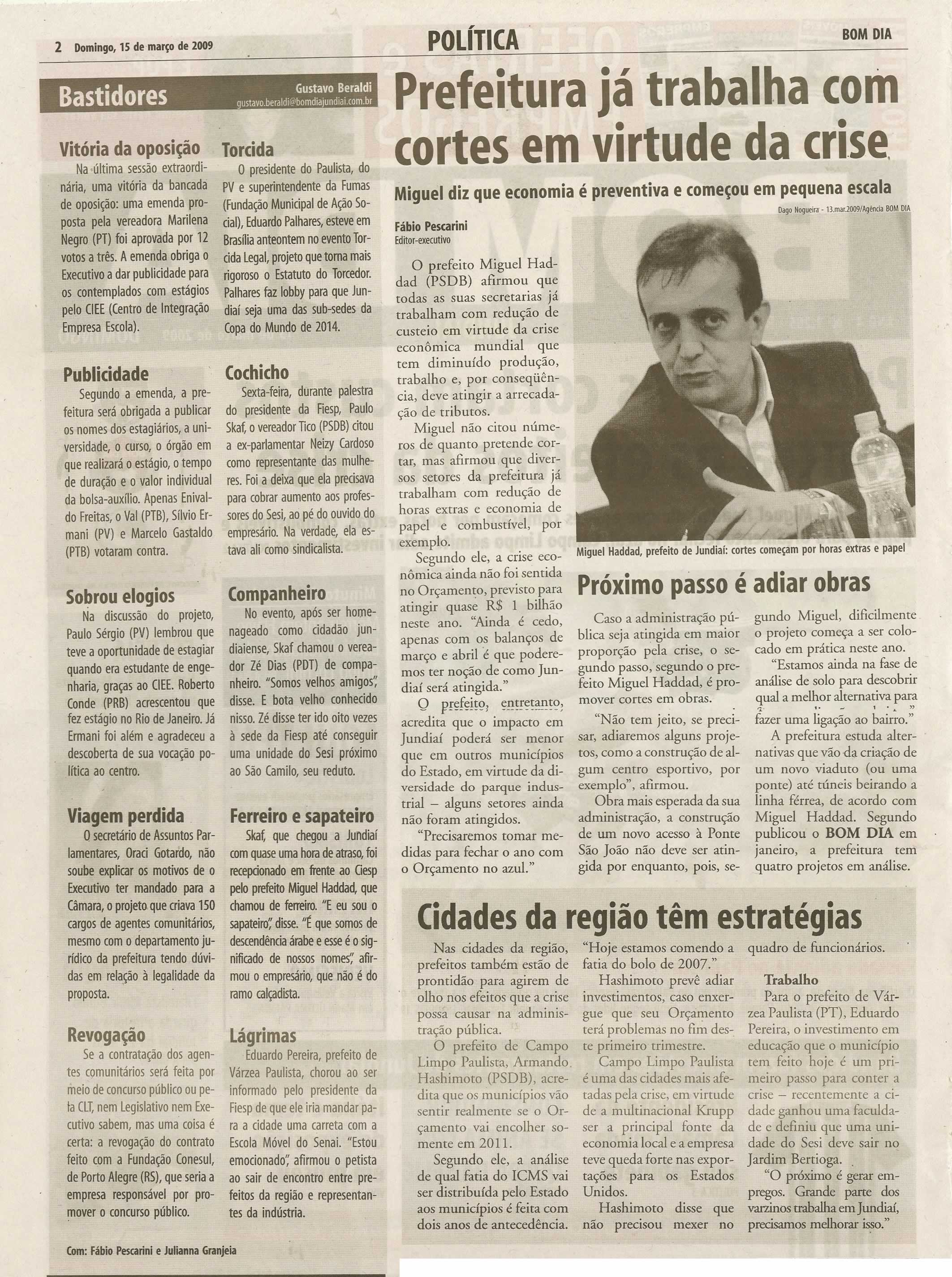 Bom Dia Jundiaí - 15/03/2009