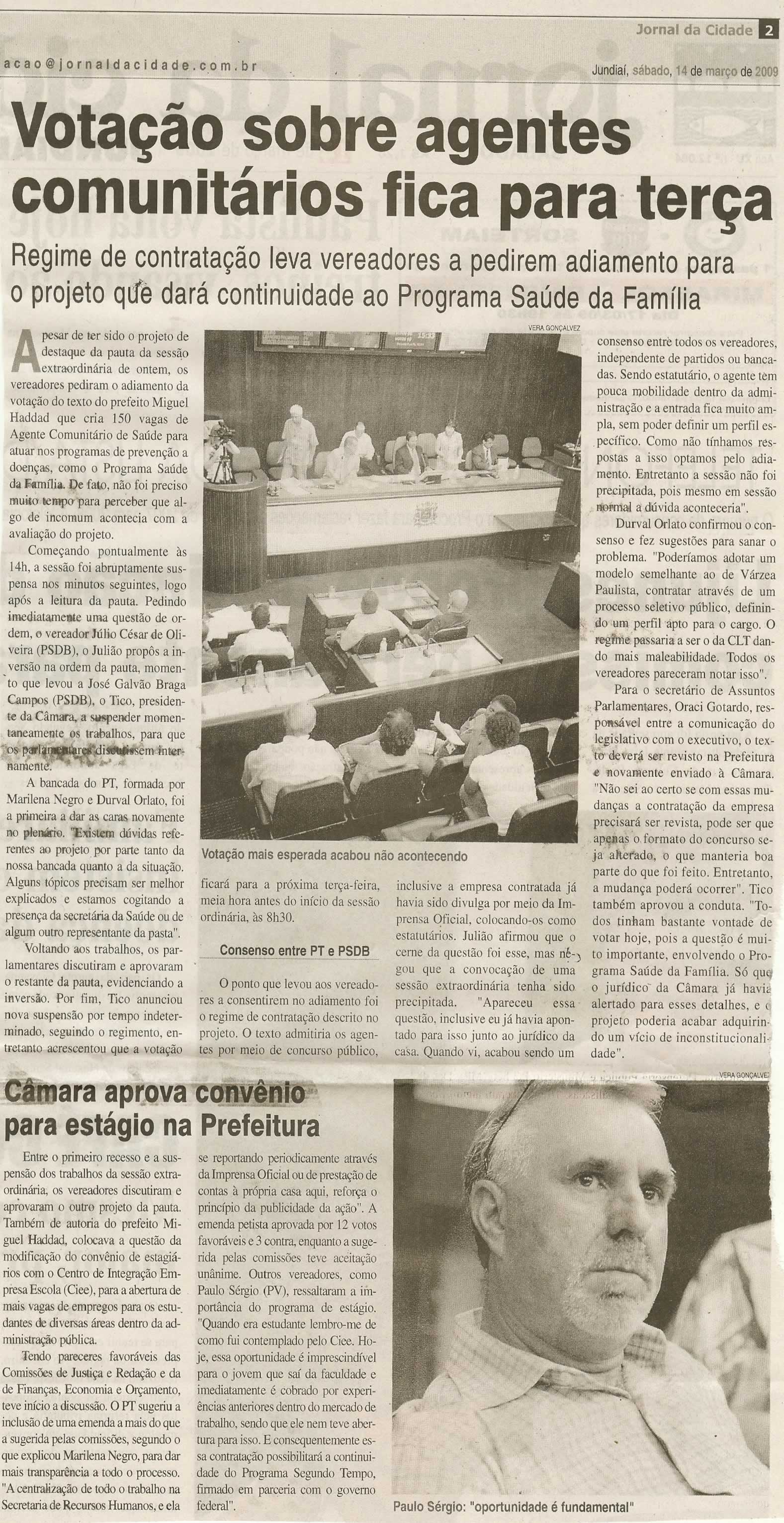 Jornal da Cidade - 14/03/2009