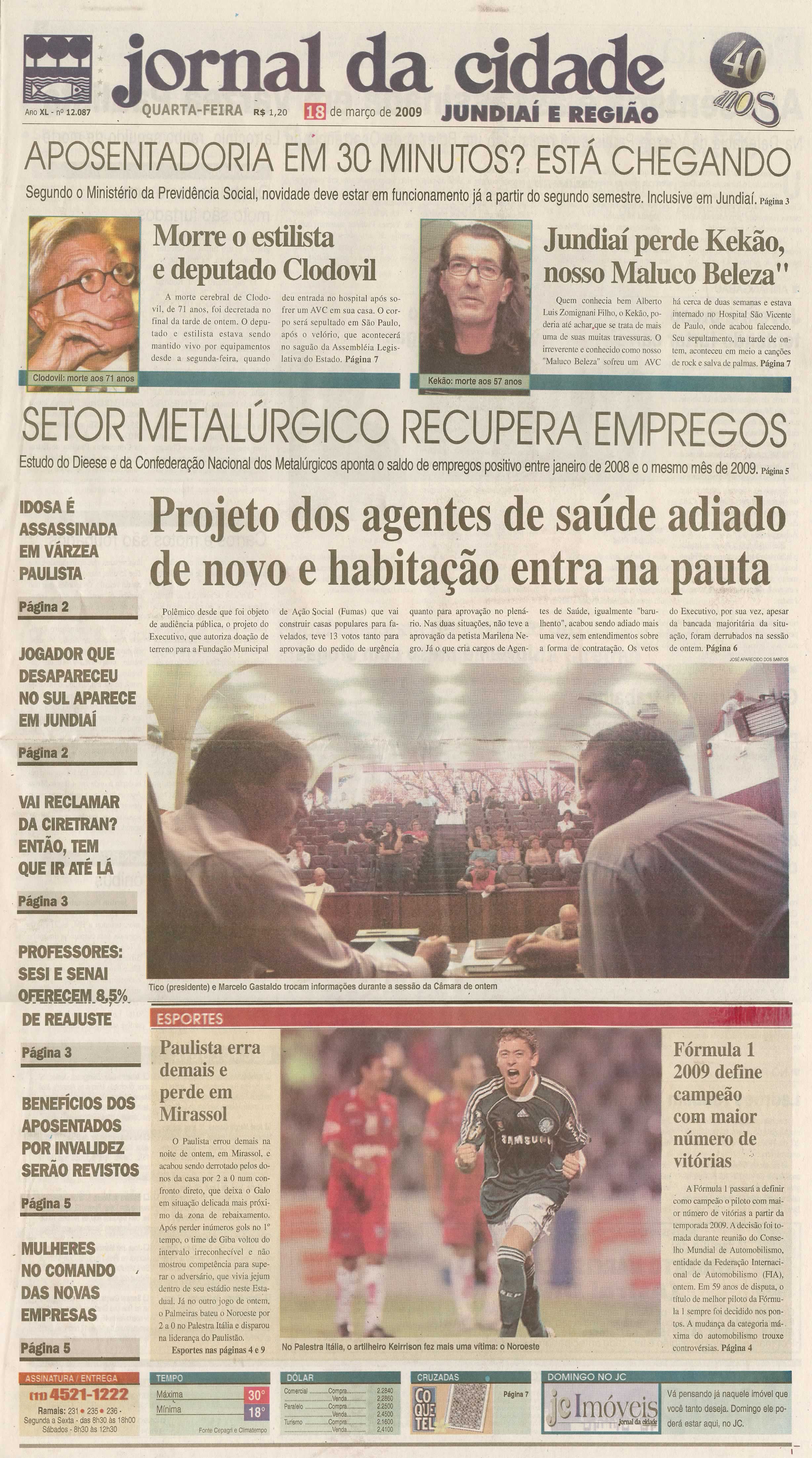 Jornal da Cidade - 18/03/2009