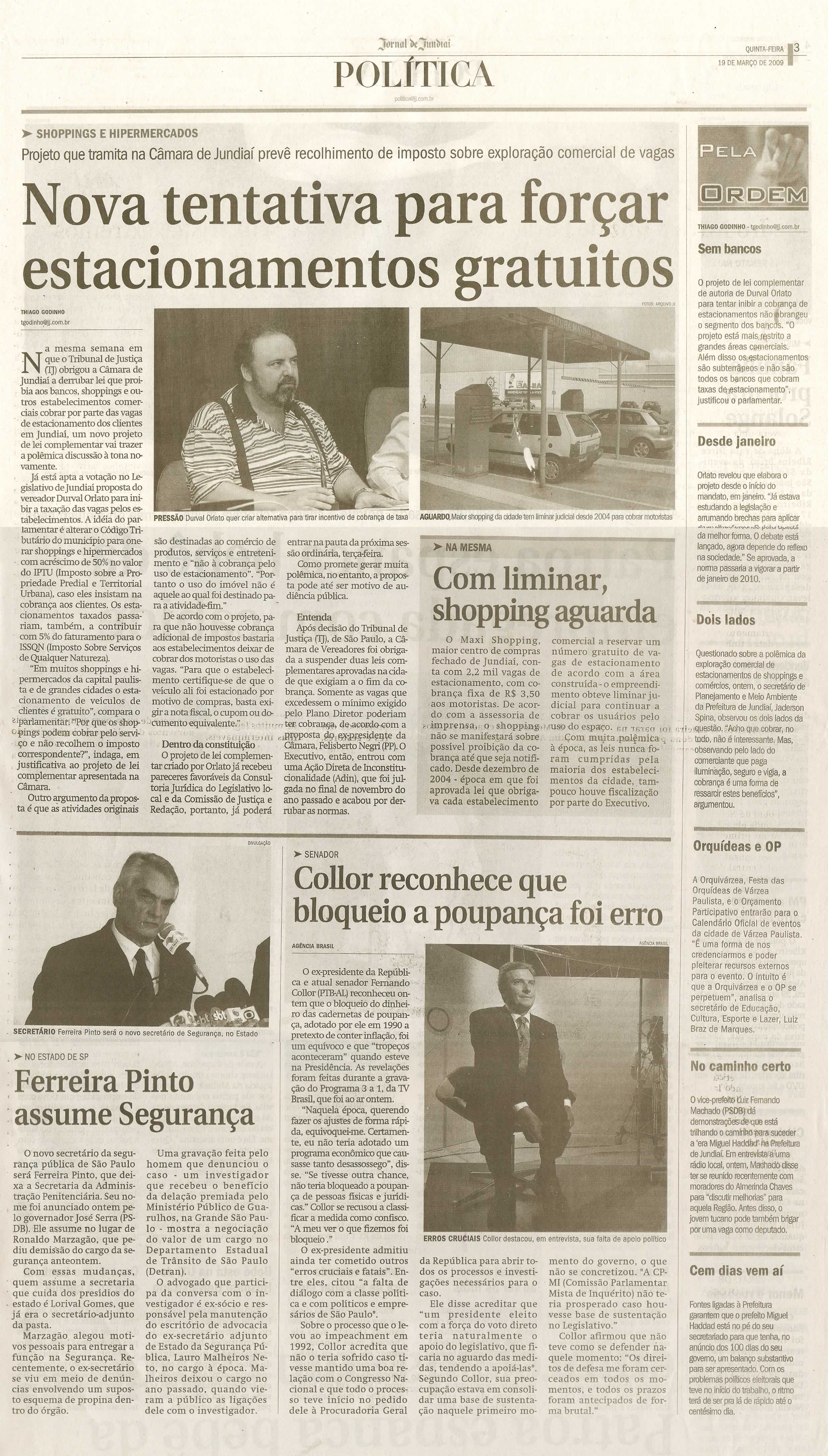 Jornal de Jundiaí - 19/03/2009