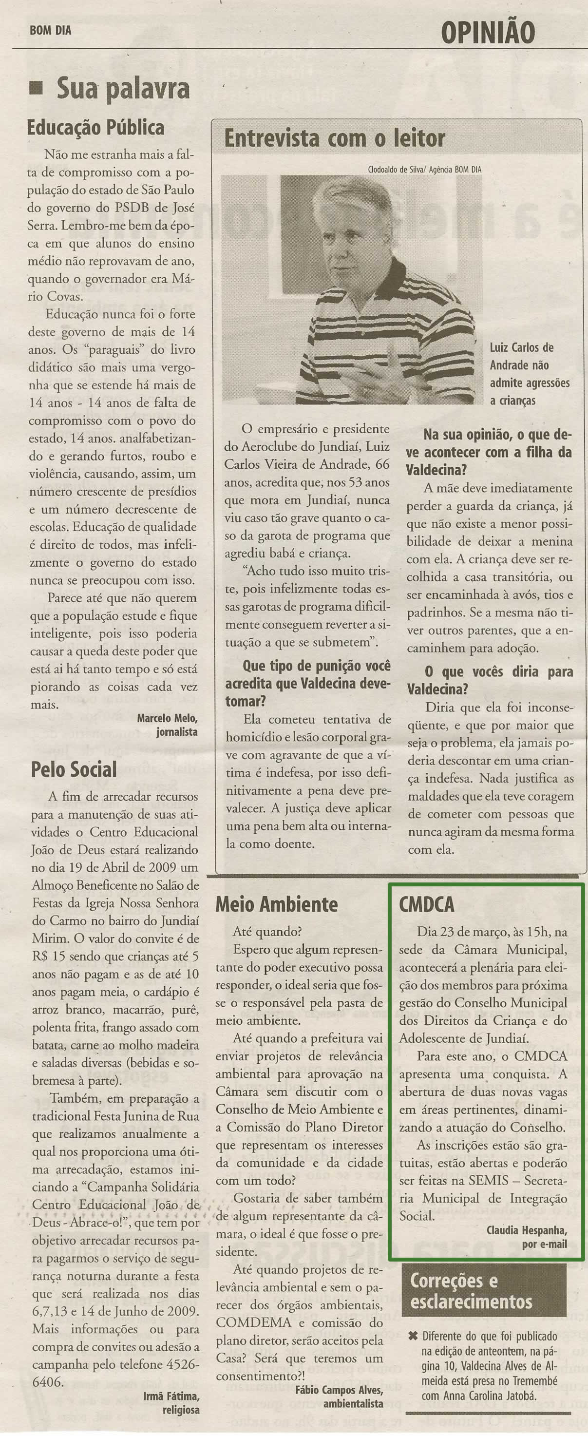 Bom Dia Jundiaí - 23/03/2009