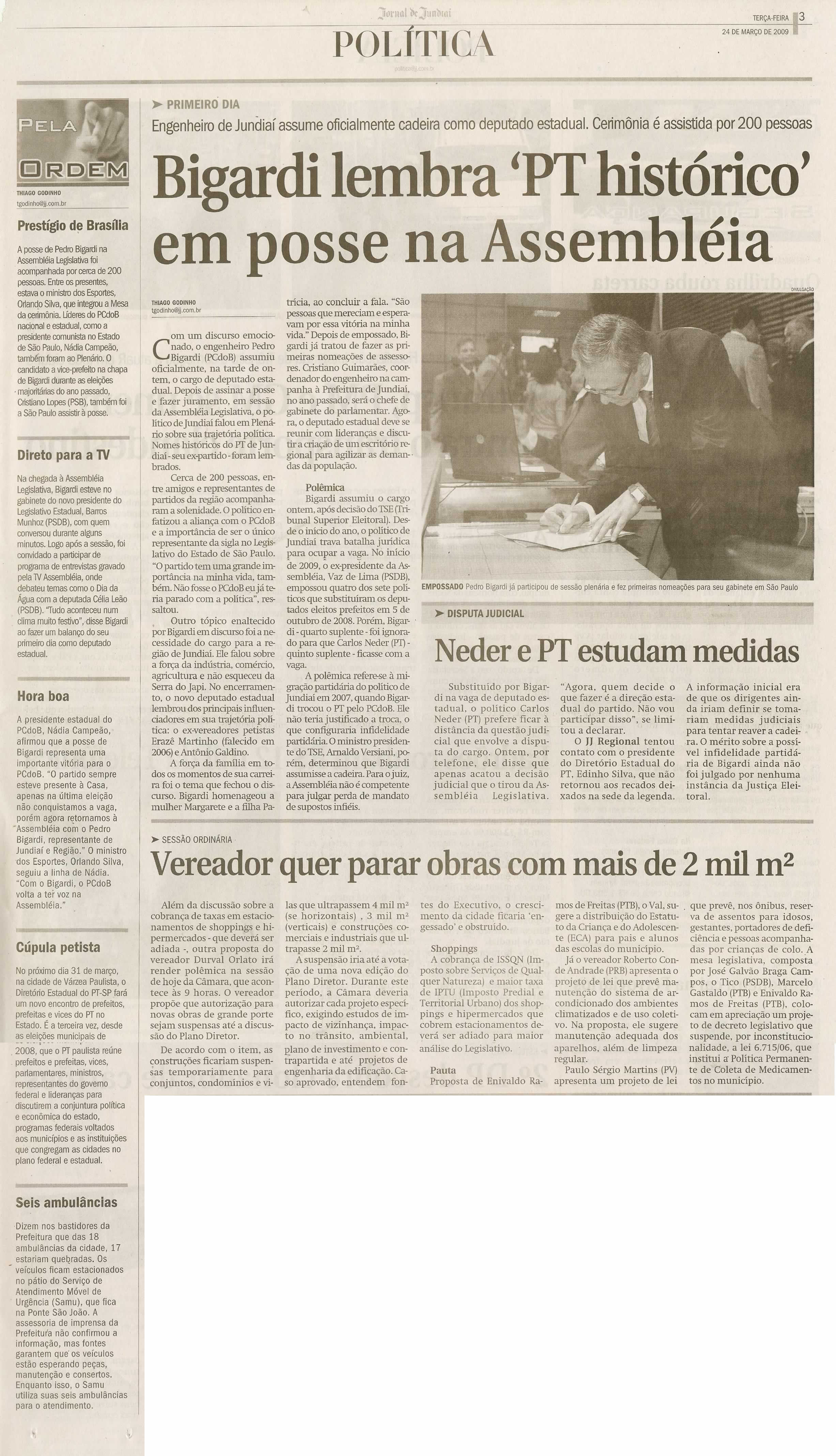 Jornal de Jundiaí - 24/03/2009