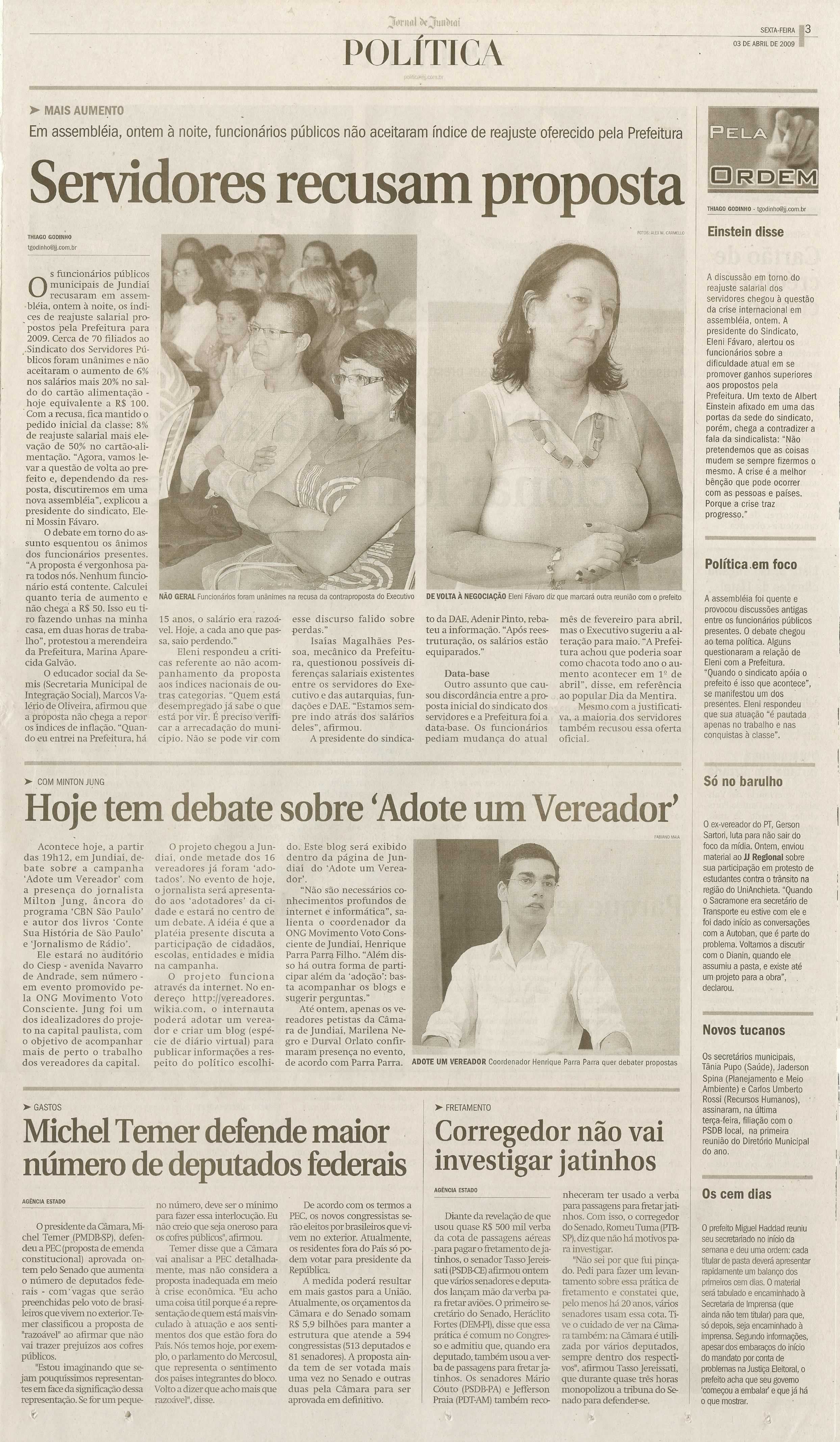 Jornal de Jundiaí - 03/04/2009