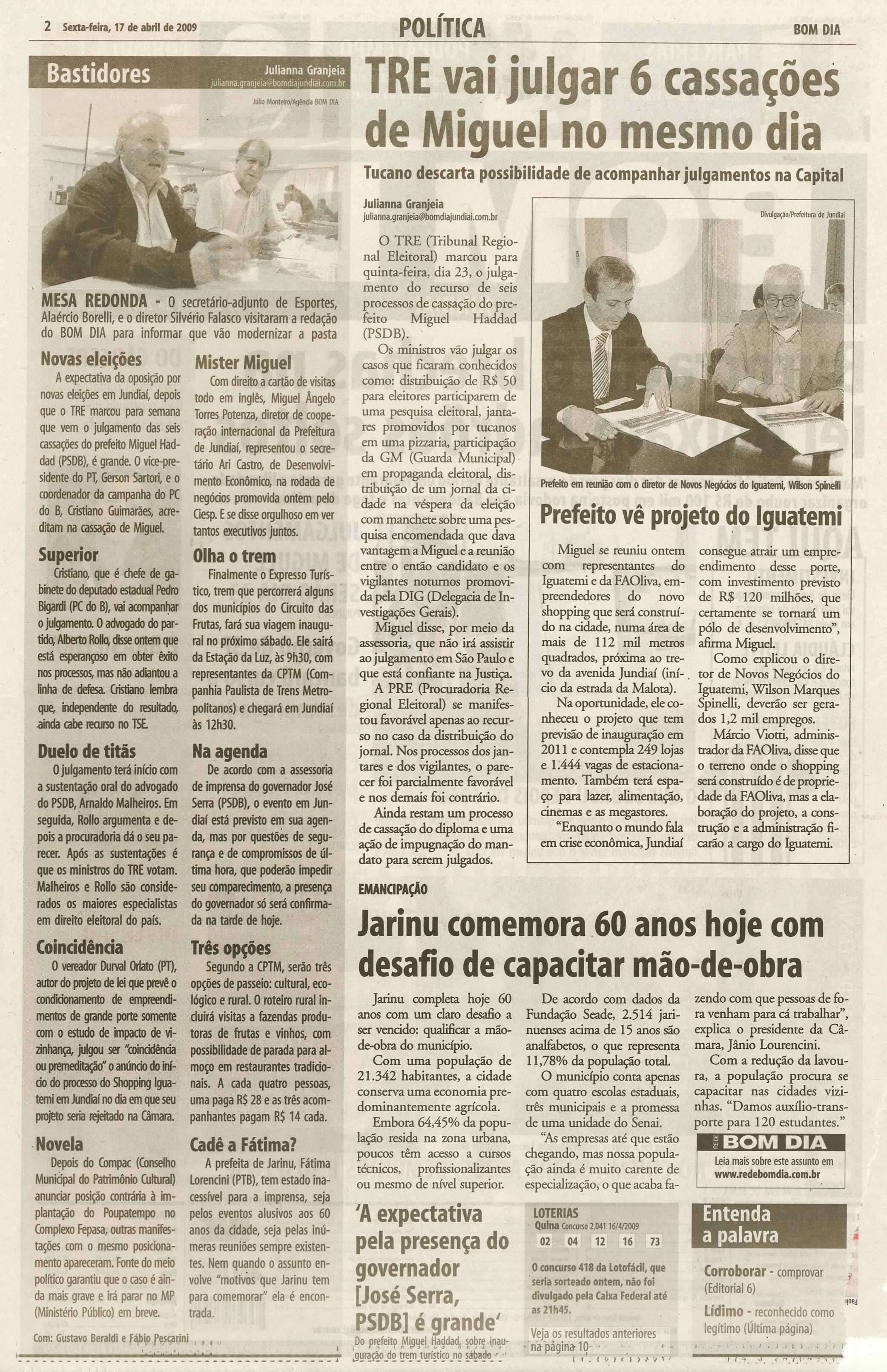 Bom Dia Jundiaí - 17/04/2009