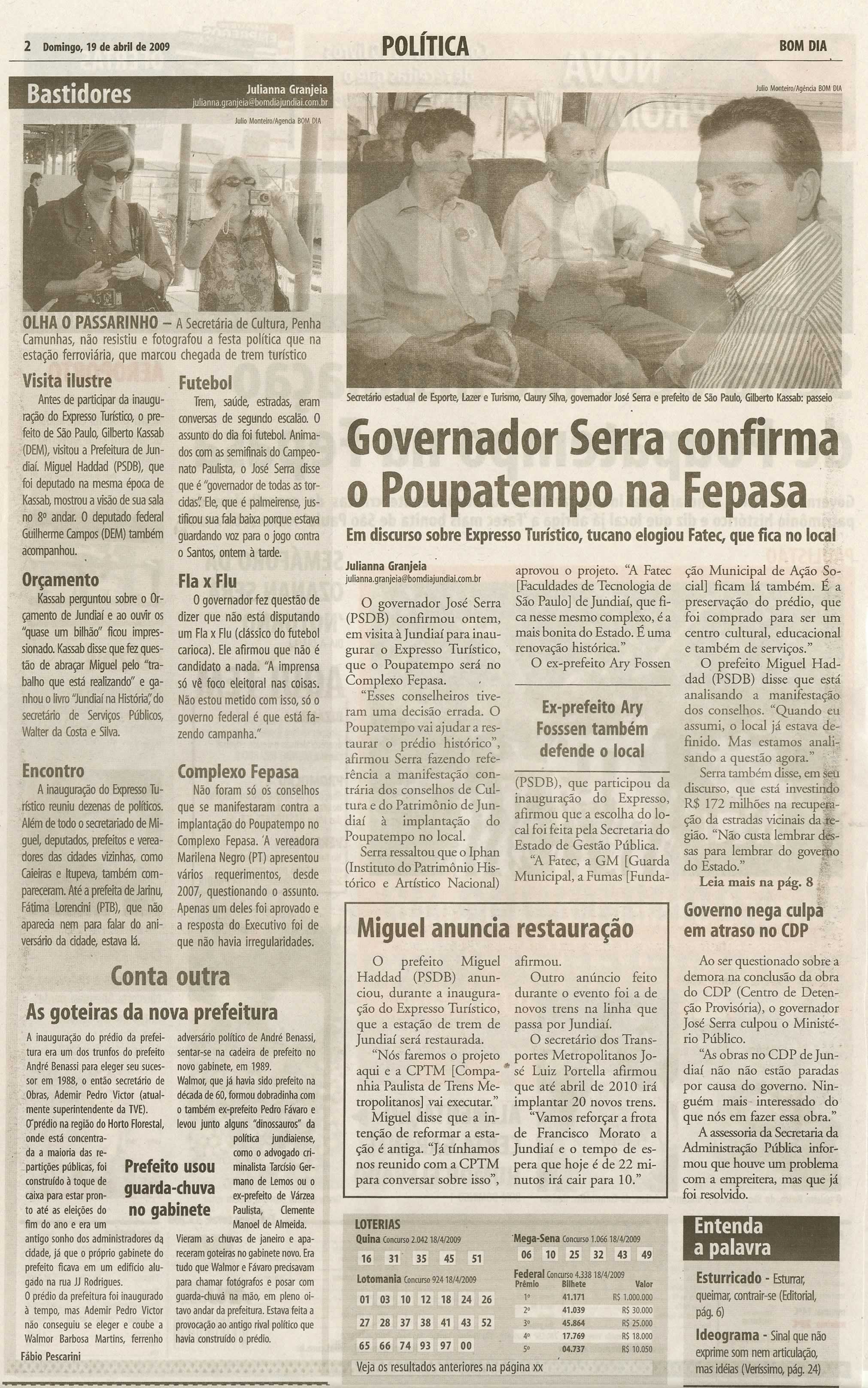 Bom Dia Jundiaí - 19/04/2009
