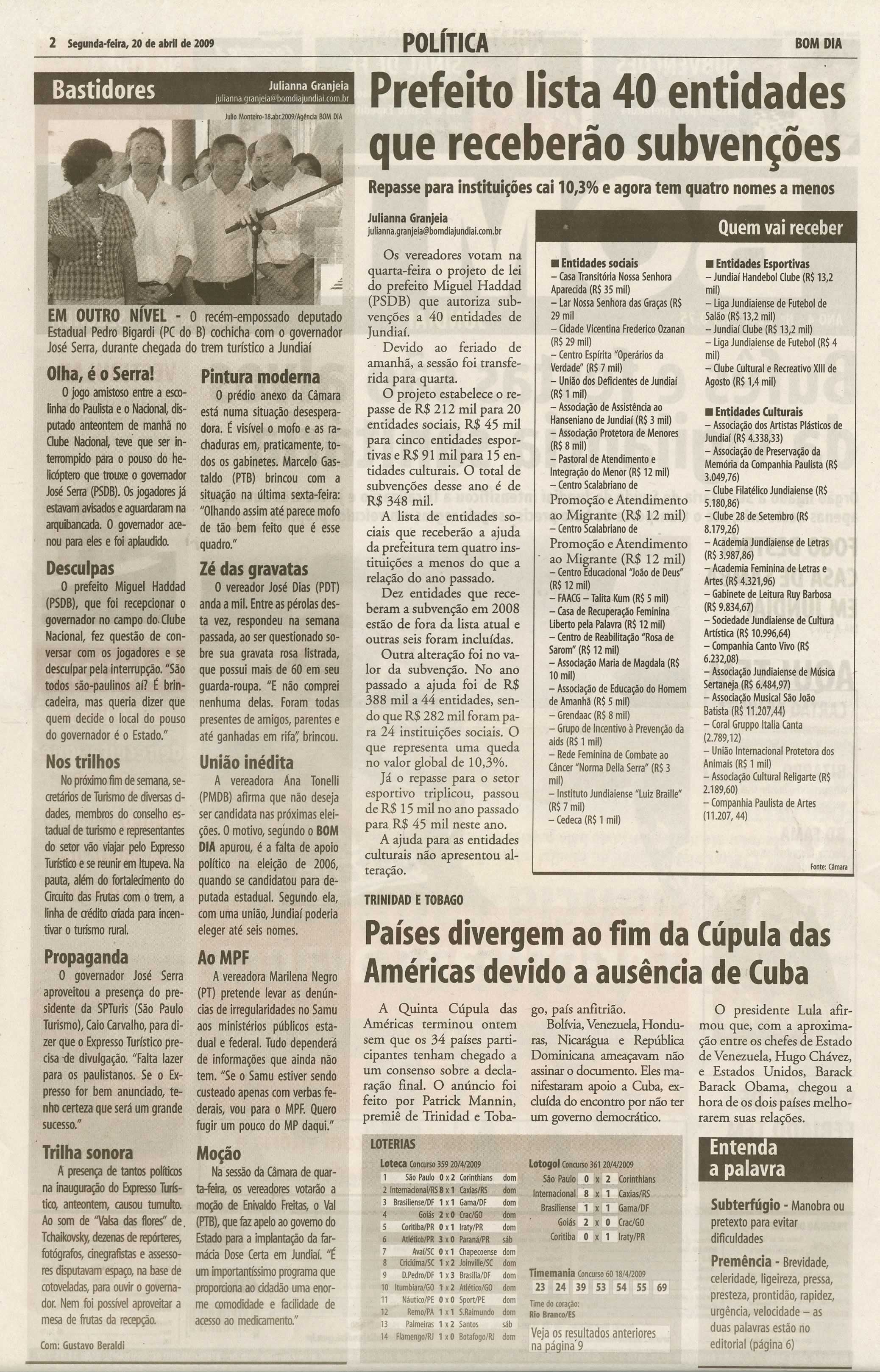 Bom Dia Jundiaí - 20/04/2009
