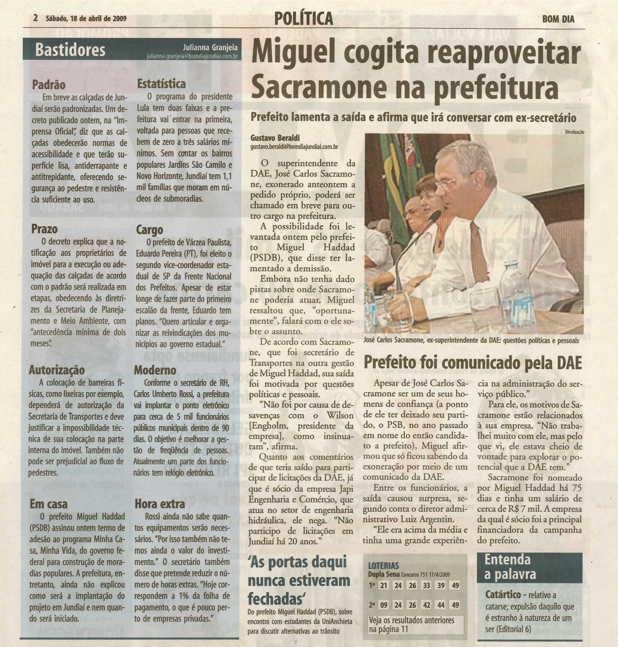 Bom Dia Jundiaí - 18/04/2009