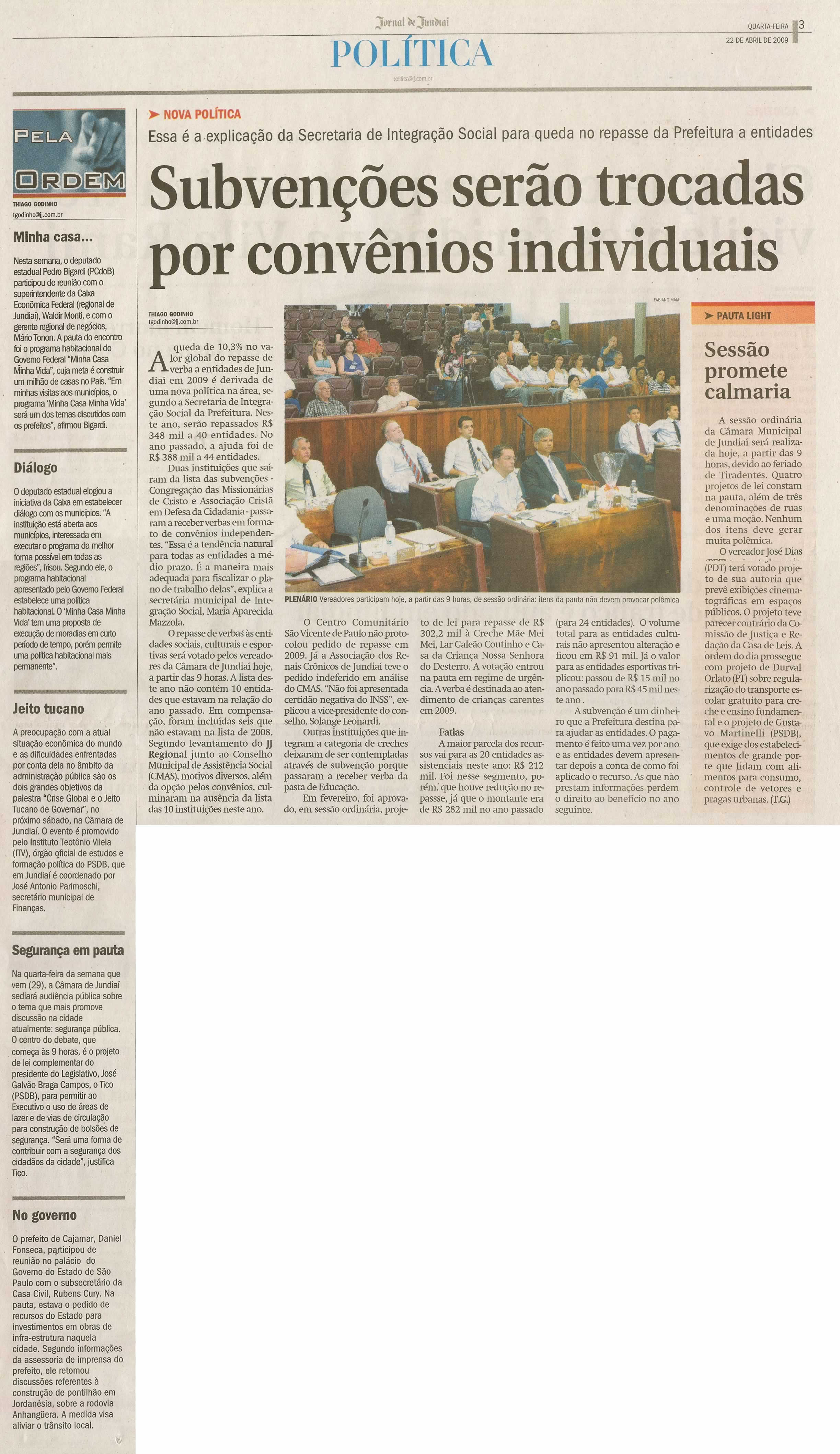 Jornal de Jundiaí - 22/04/2009